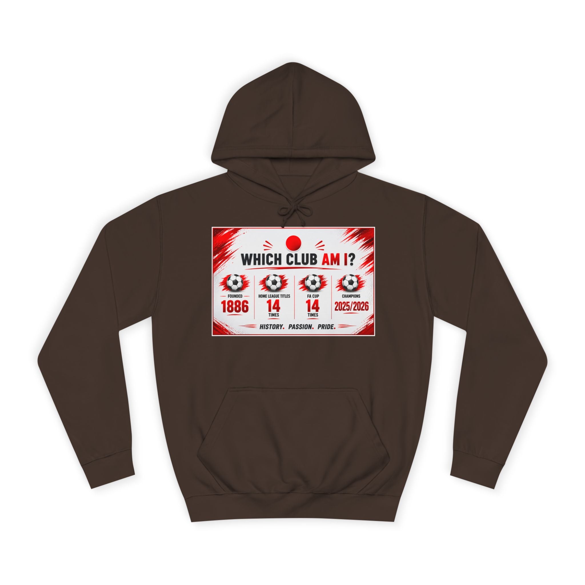 College Hoodie — "Which Club Am I?" Graphic Student Spirit Sweatshirt