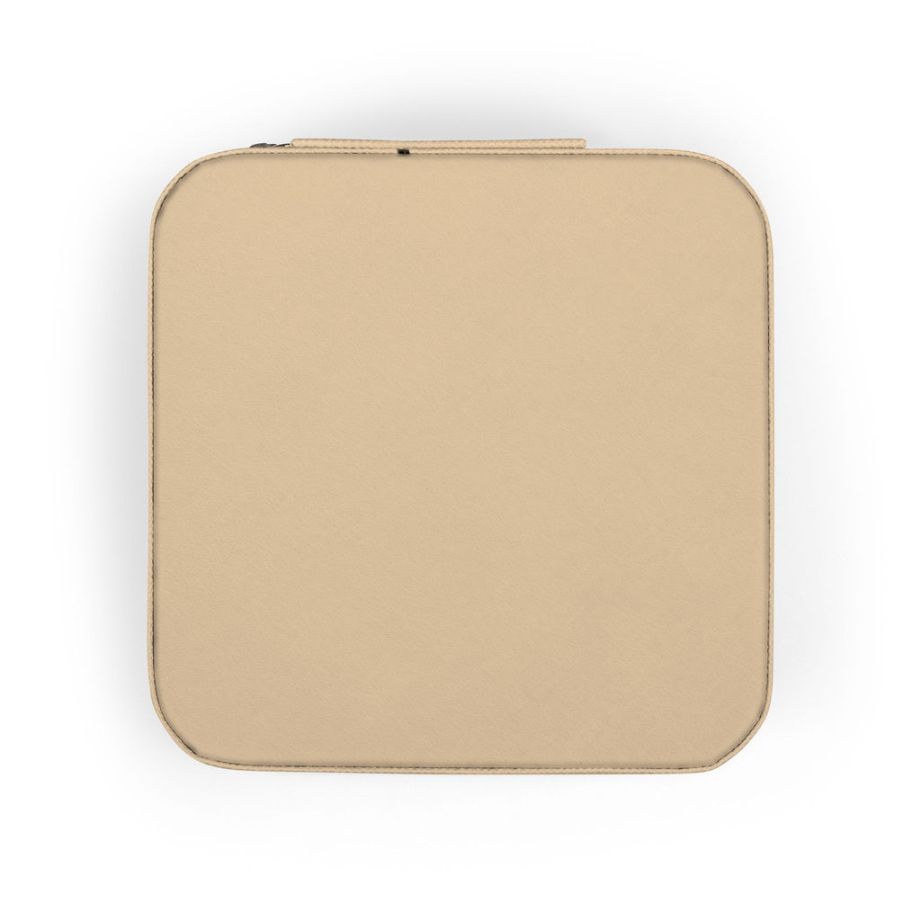 Compact Jewelry Travel Case — Portable Organizer with Ring Slots & Compartments ("Anything Ends Everything")
