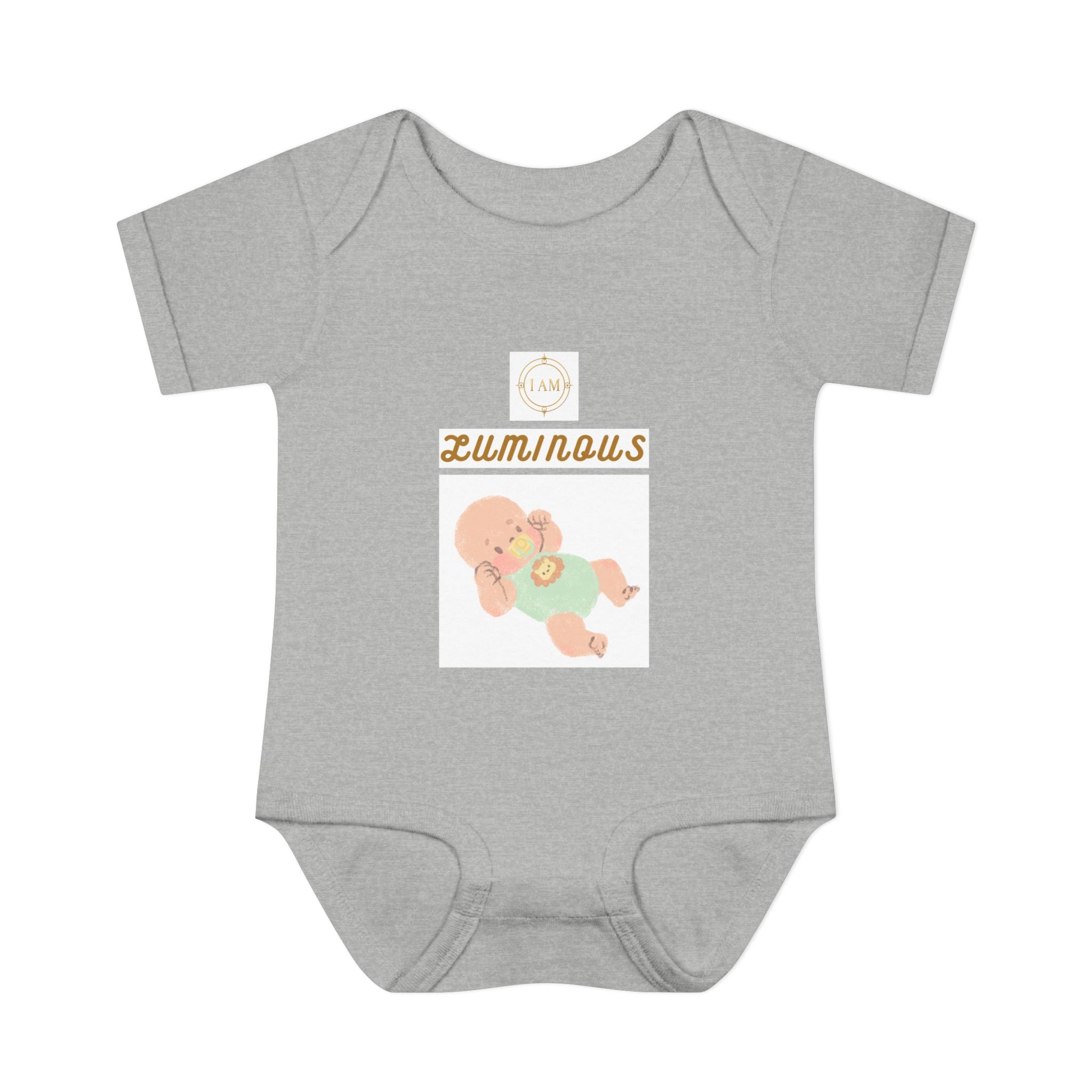 Luminous Baby Bodysuit — Cute Sleeping Infant Graphic Onesie