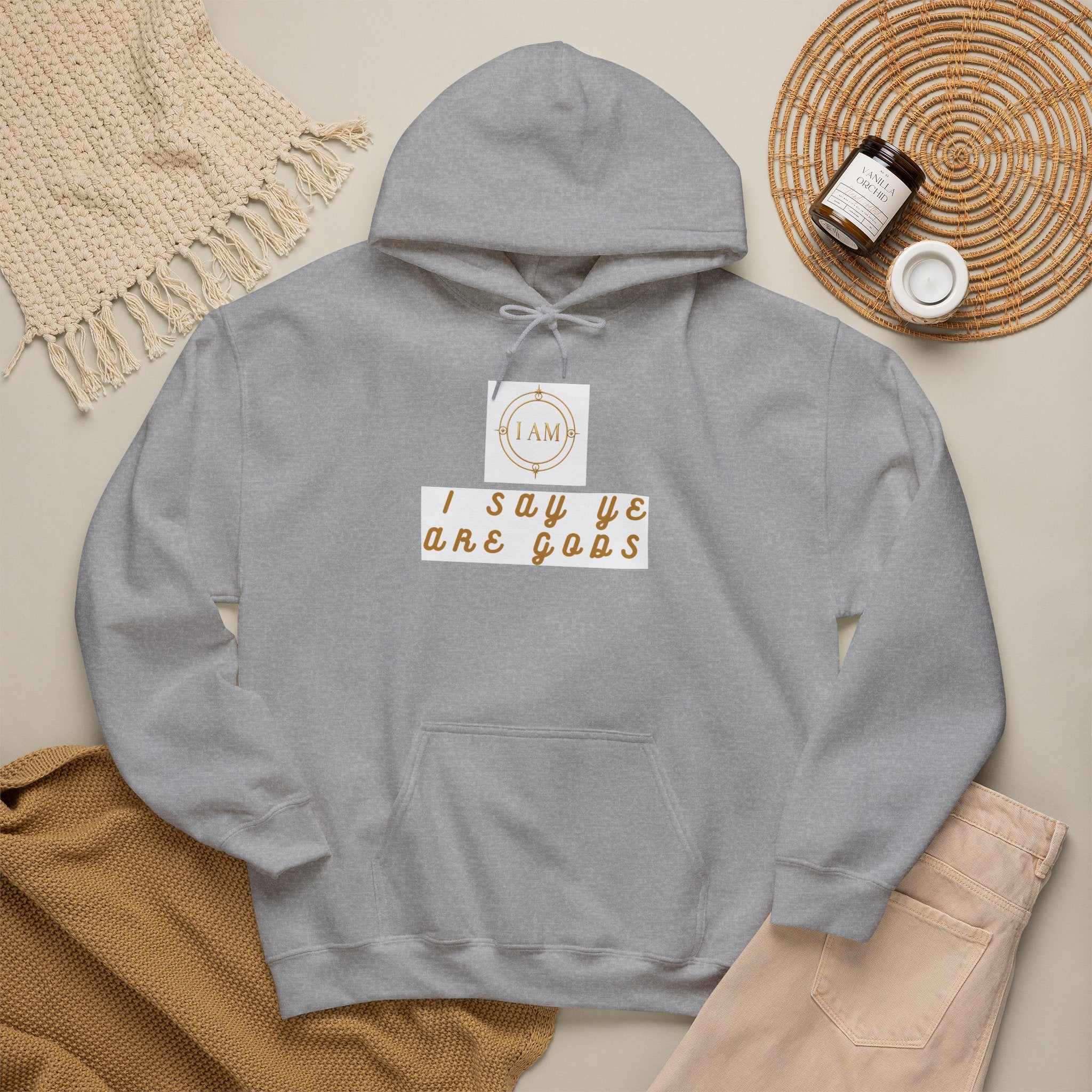 Midweight hooded Unisex sweatshirt