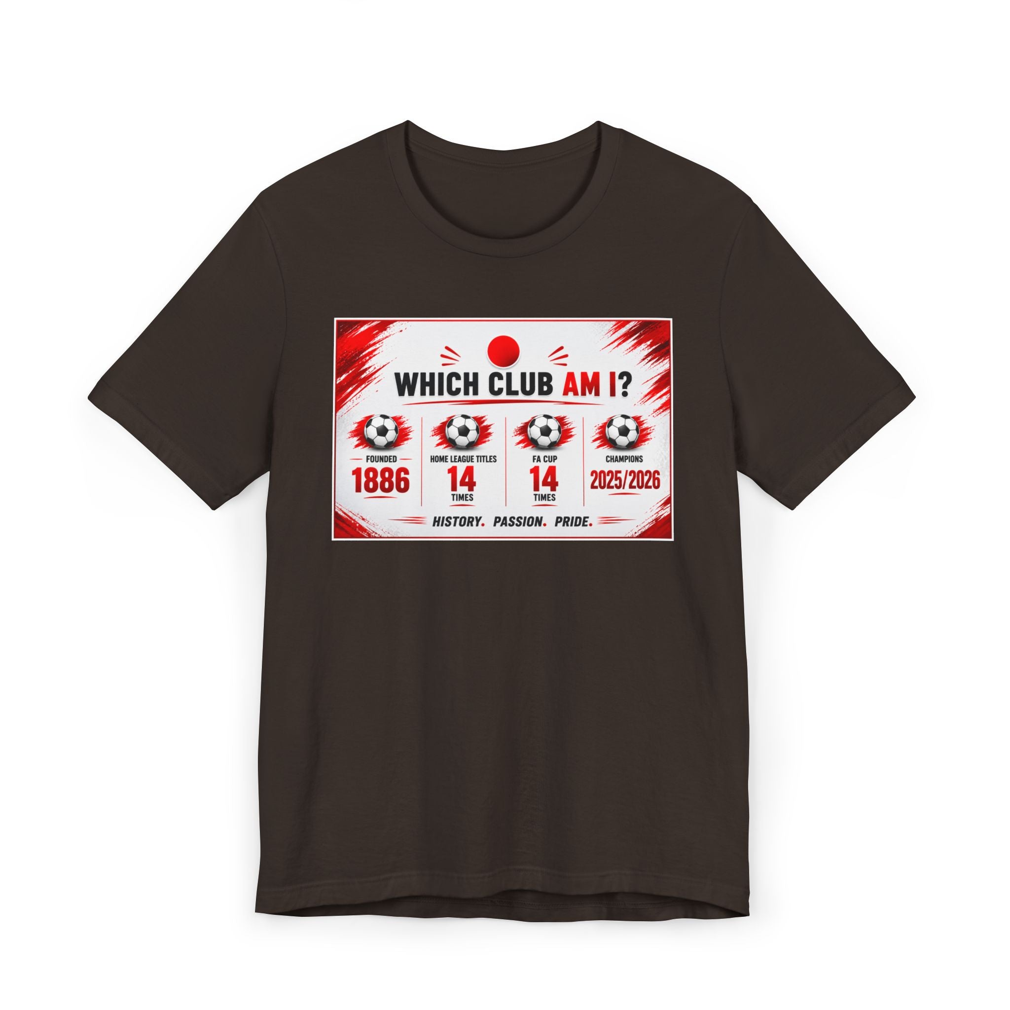 Which Club Am I? Soccer Trivia T-Shirt — Football Fan Quiz Tee