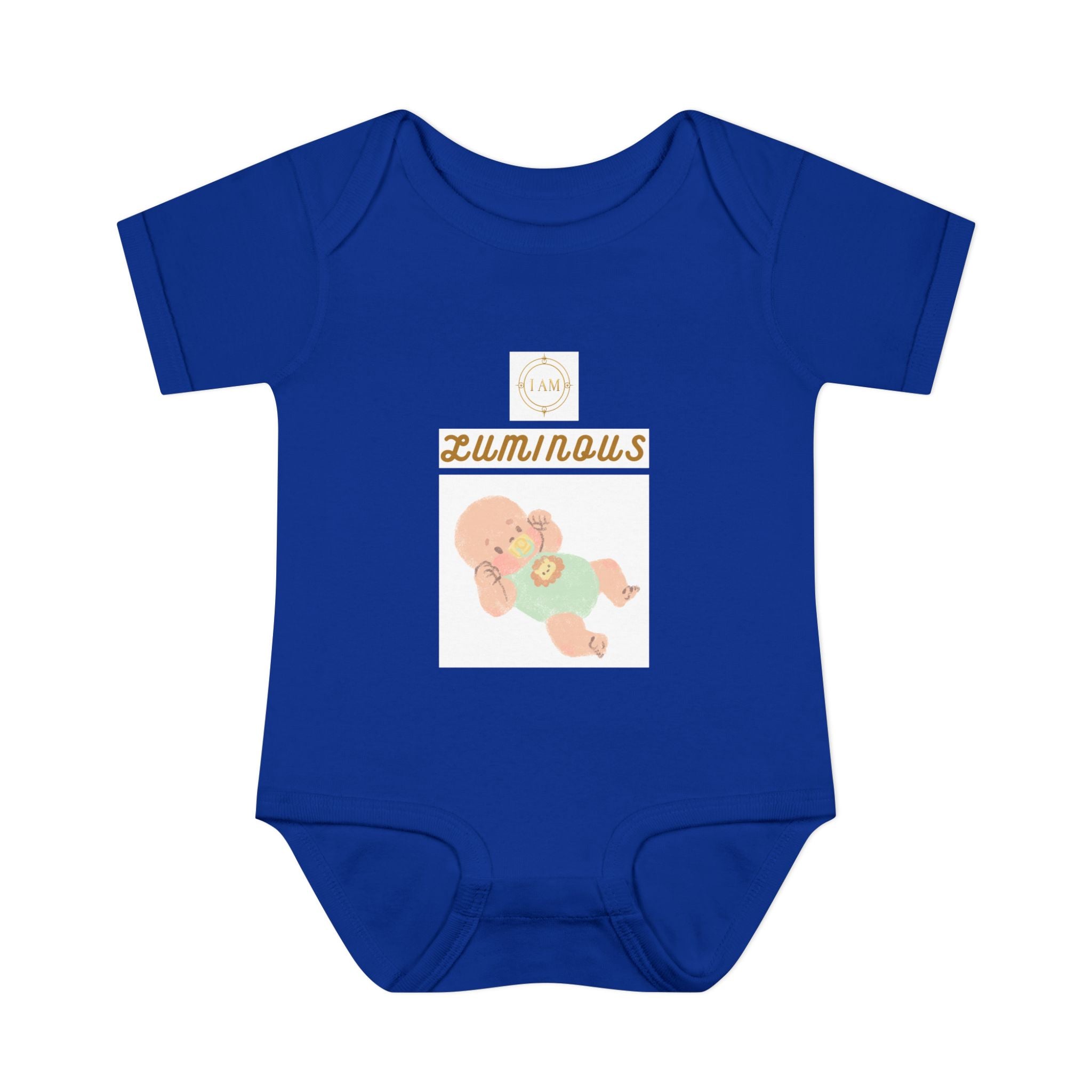 Luminous Baby Bodysuit — Cute Sleeping Infant Graphic Onesie