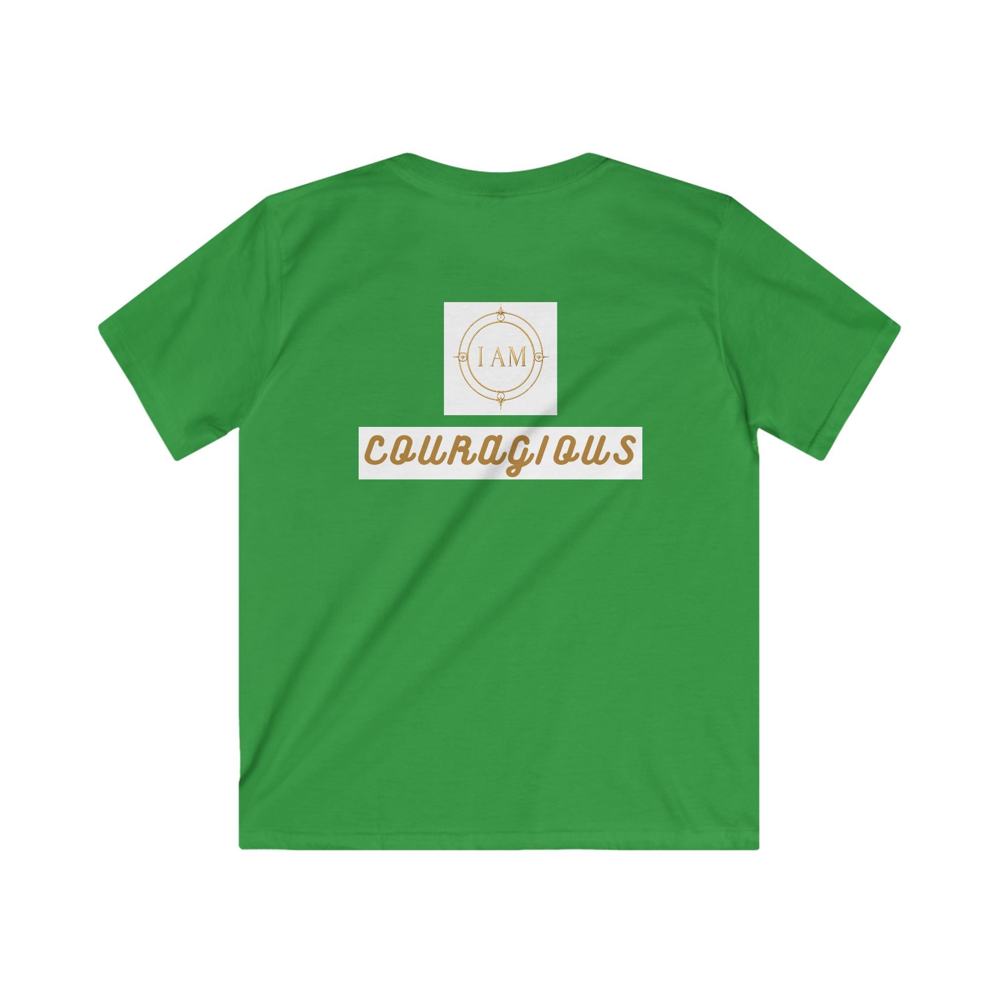Kids Tee — Courageous Boy Graphic Shirt ("I Am Courageous")