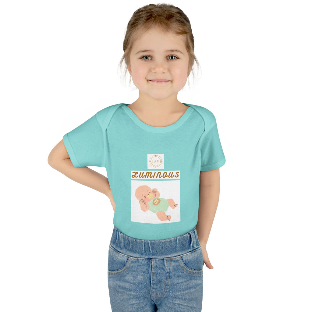 Luminous Baby Bodysuit — Cute Sleeping Infant Graphic Onesie