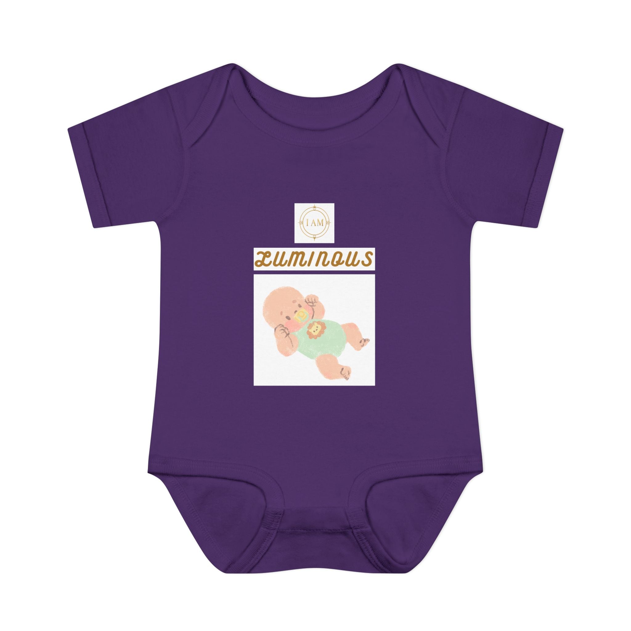 Luminous Baby Bodysuit — Cute Sleeping Infant Graphic Onesie