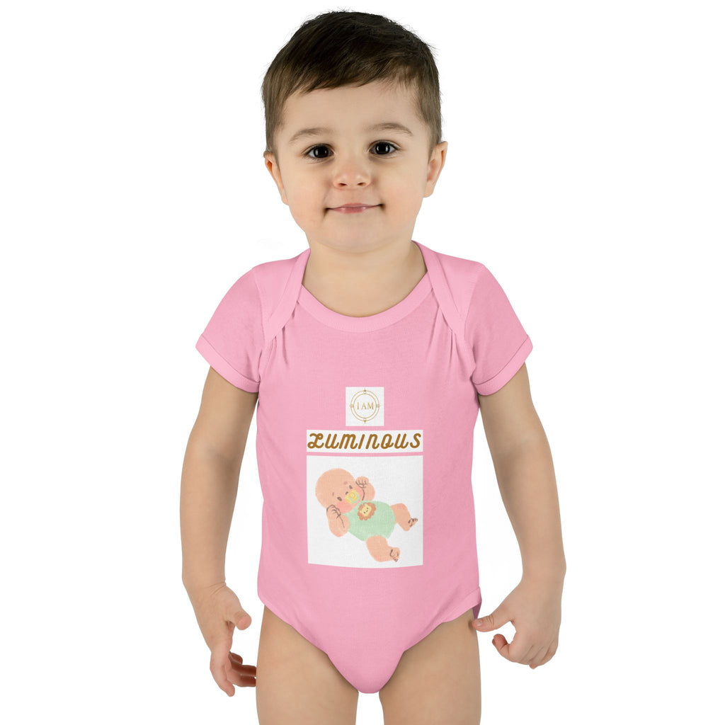 Luminous Baby Bodysuit — Cute Sleeping Infant Graphic Onesie
