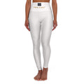 Present High-Waisted Yoga Leggings – Minimal White AOP Activewear