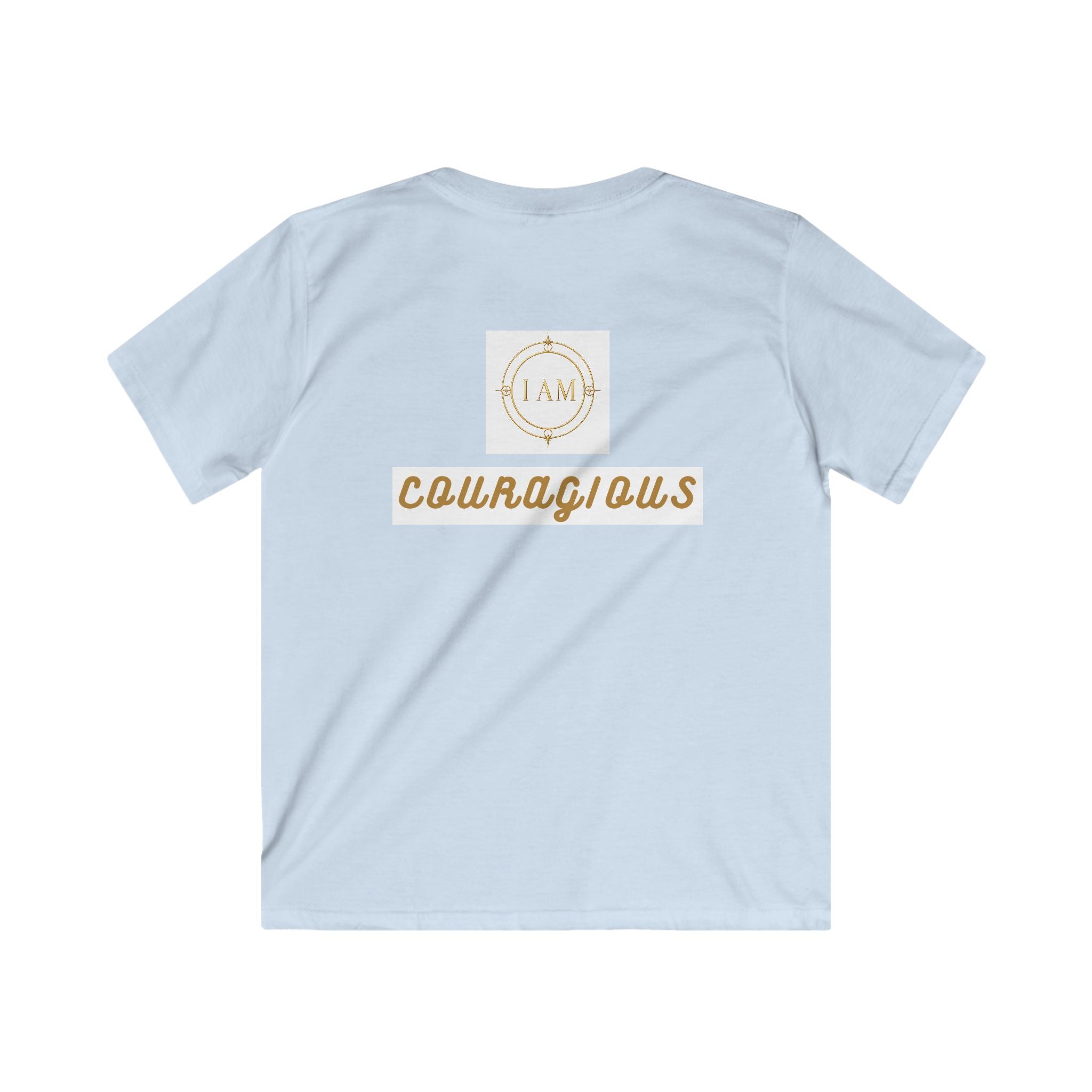 Kids Tee — Courageous Boy Graphic Shirt ("I Am Courageous")