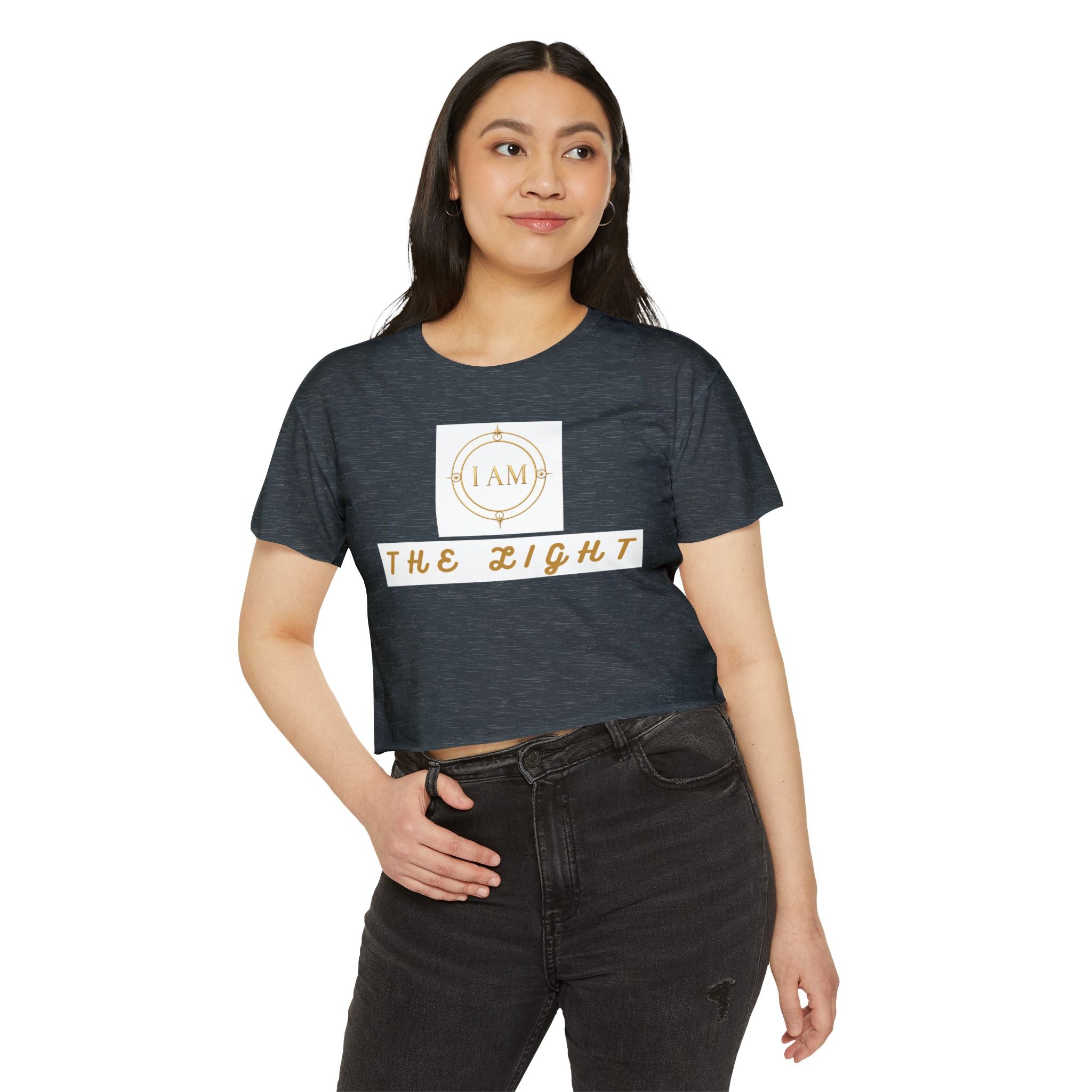 Ladies  Cropped T-shirt Top — Women's Spiritual Festival Tee