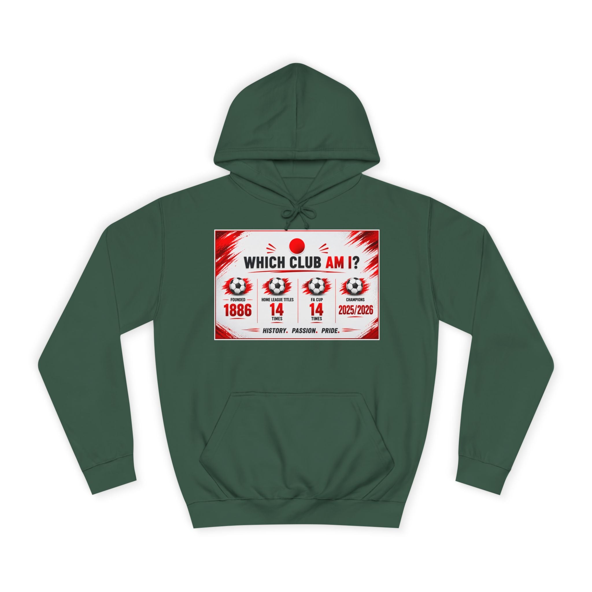 College Hoodie — "Which Club Am I?" Graphic Student Spirit Sweatshirt