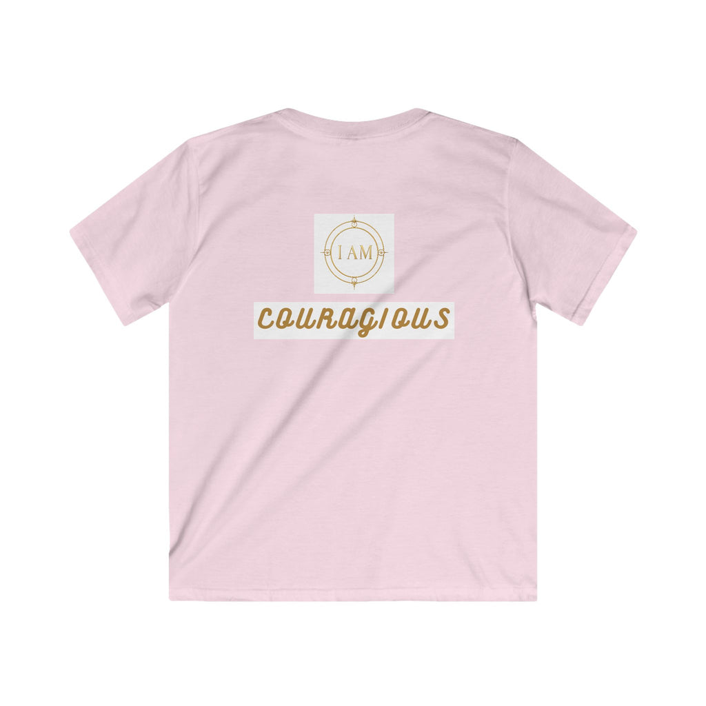 Kids Tee — Courageous Boy Graphic Shirt ("I Am Courageous")