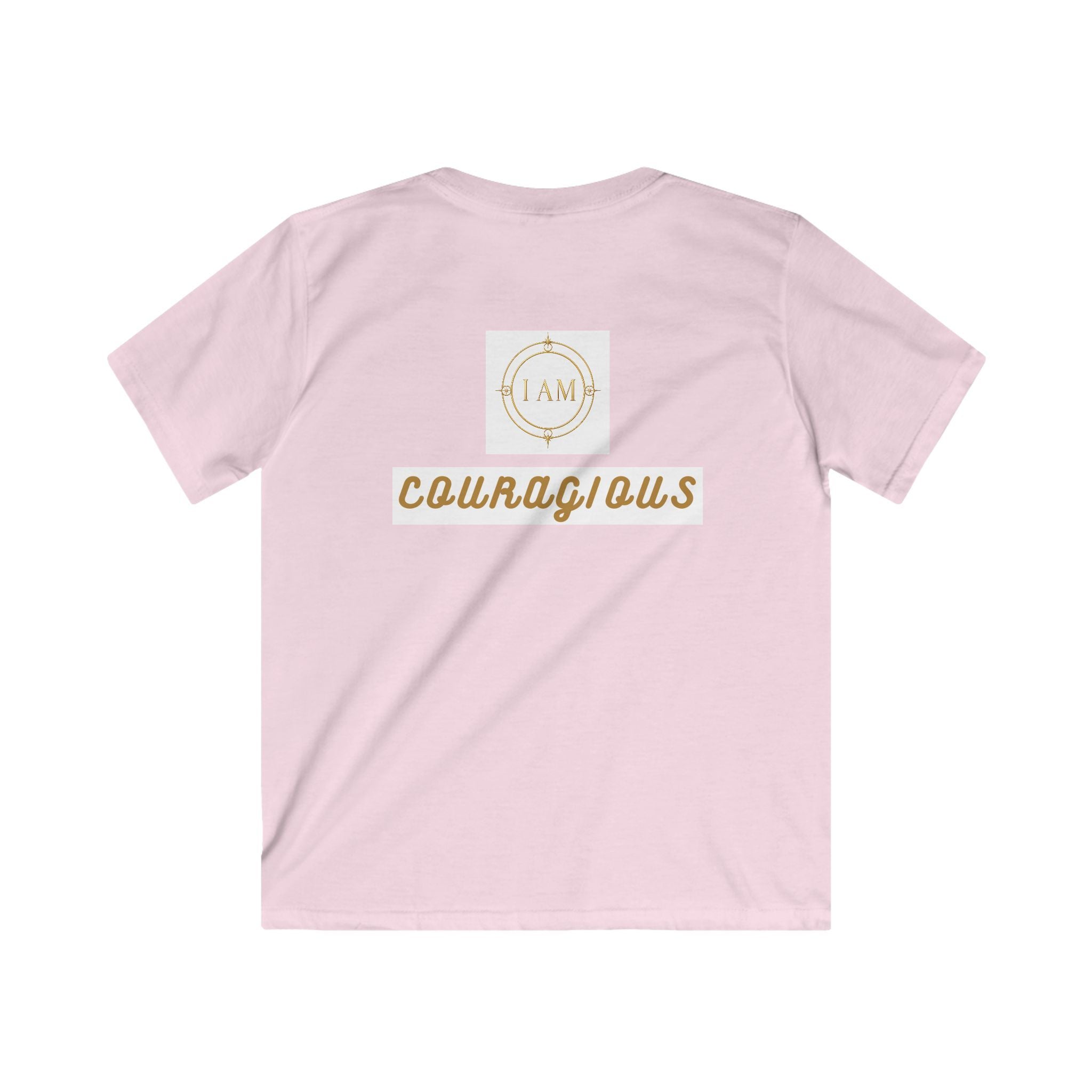 Kids Tee — Courageous Boy Graphic Shirt ("I Am Courageous")