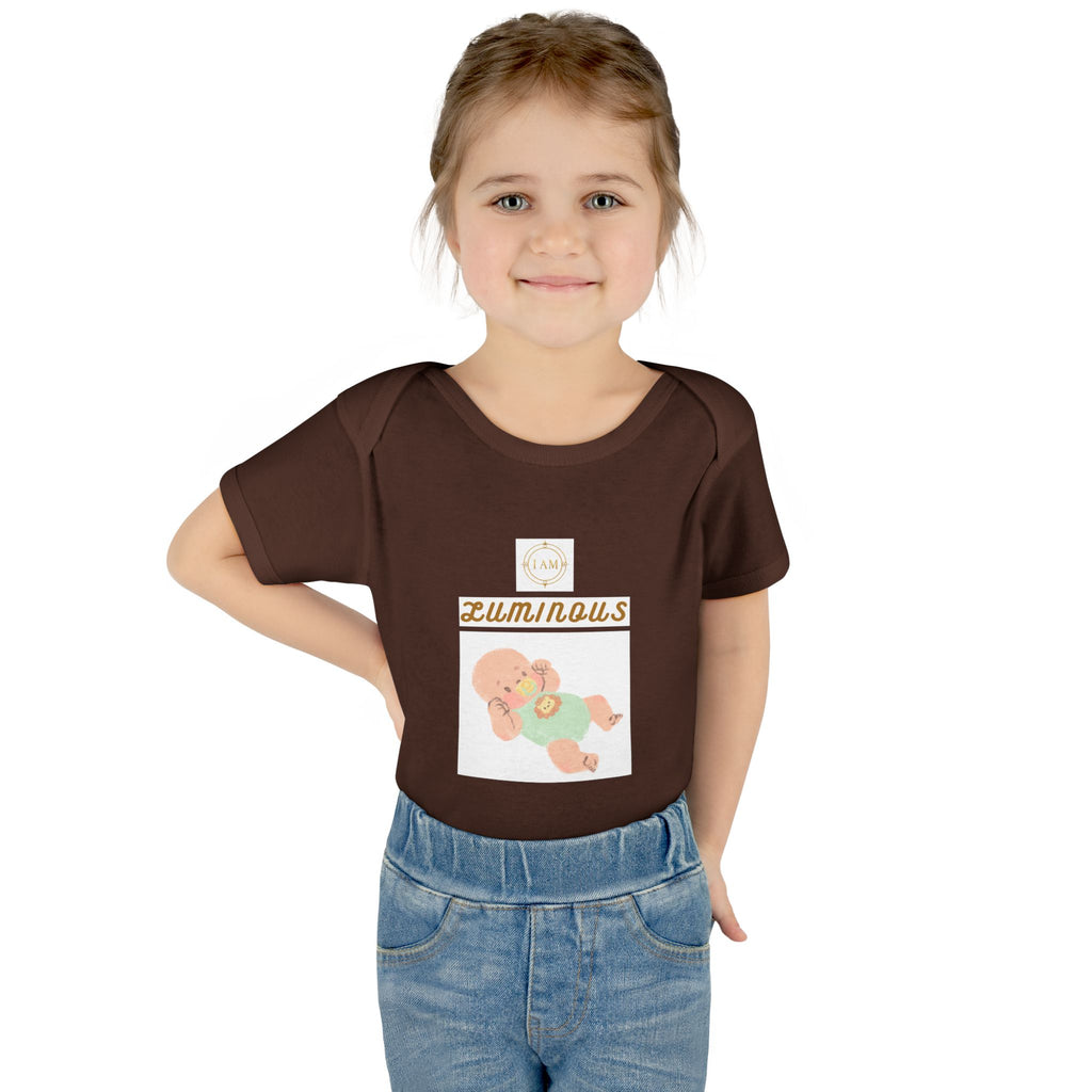 Luminous Baby Bodysuit — Cute Sleeping Infant Graphic Onesie