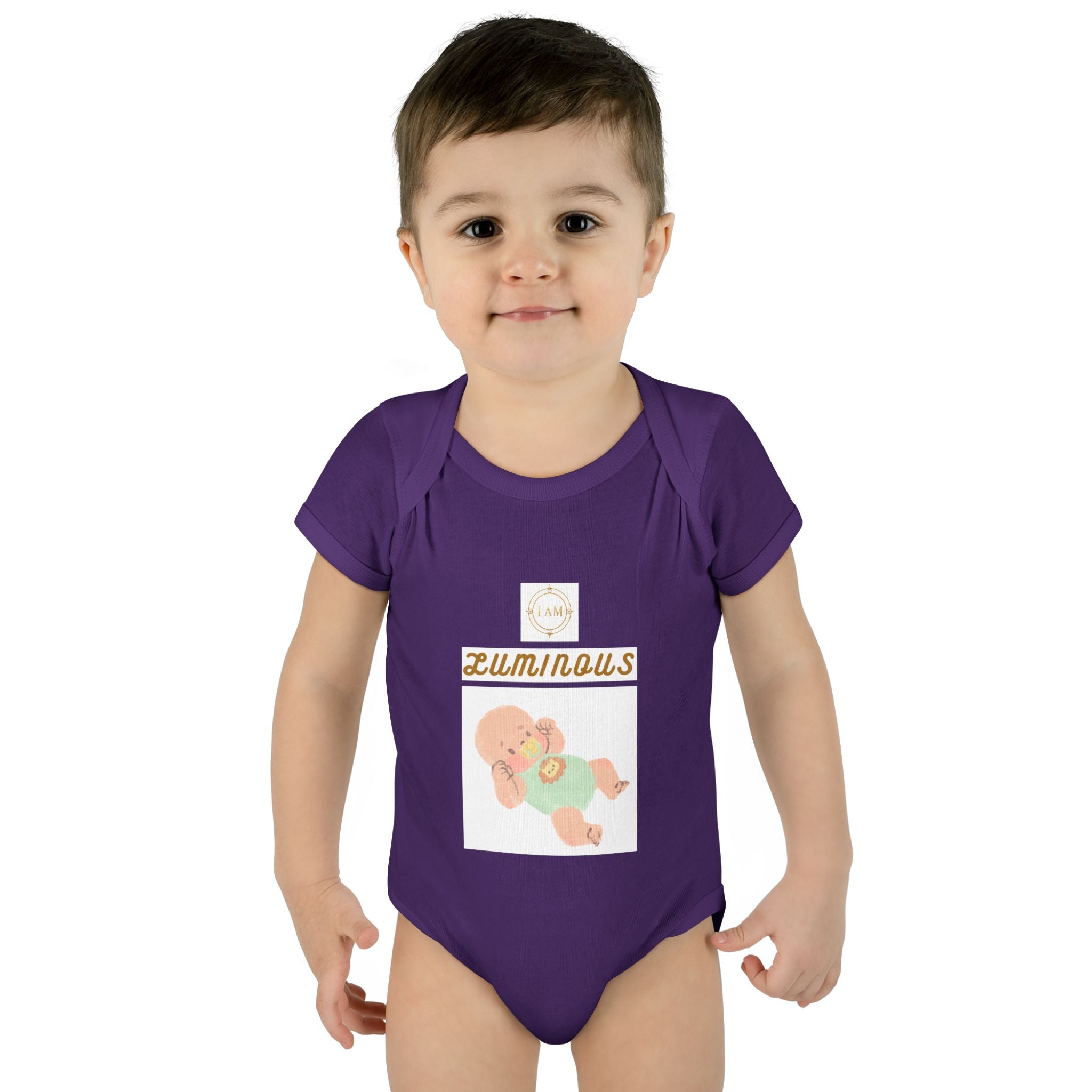 Luminous Baby Bodysuit — Cute Sleeping Infant Graphic Onesie