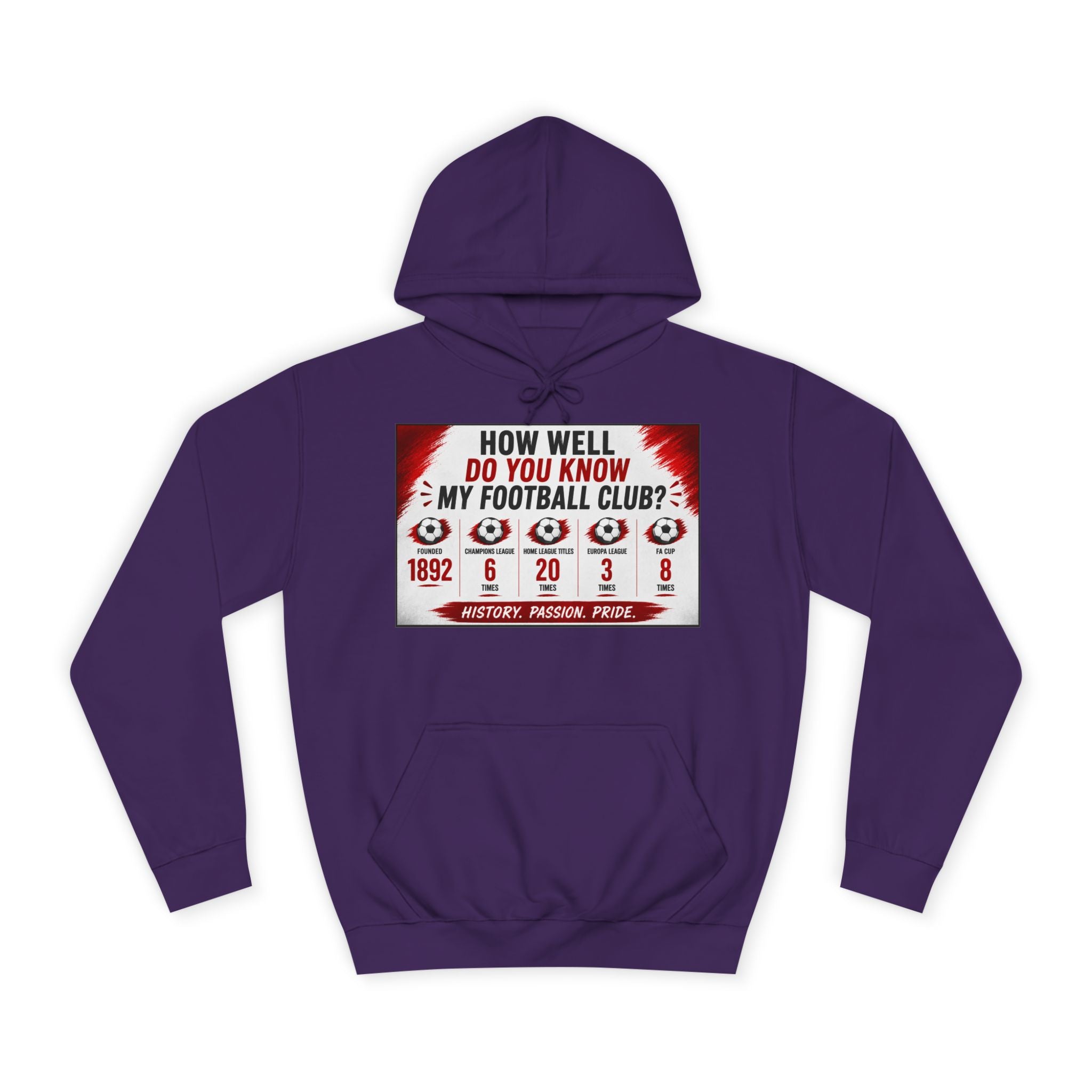 College Football Hoodie — "How Well Do You Know My Football Club?" Quiz Design