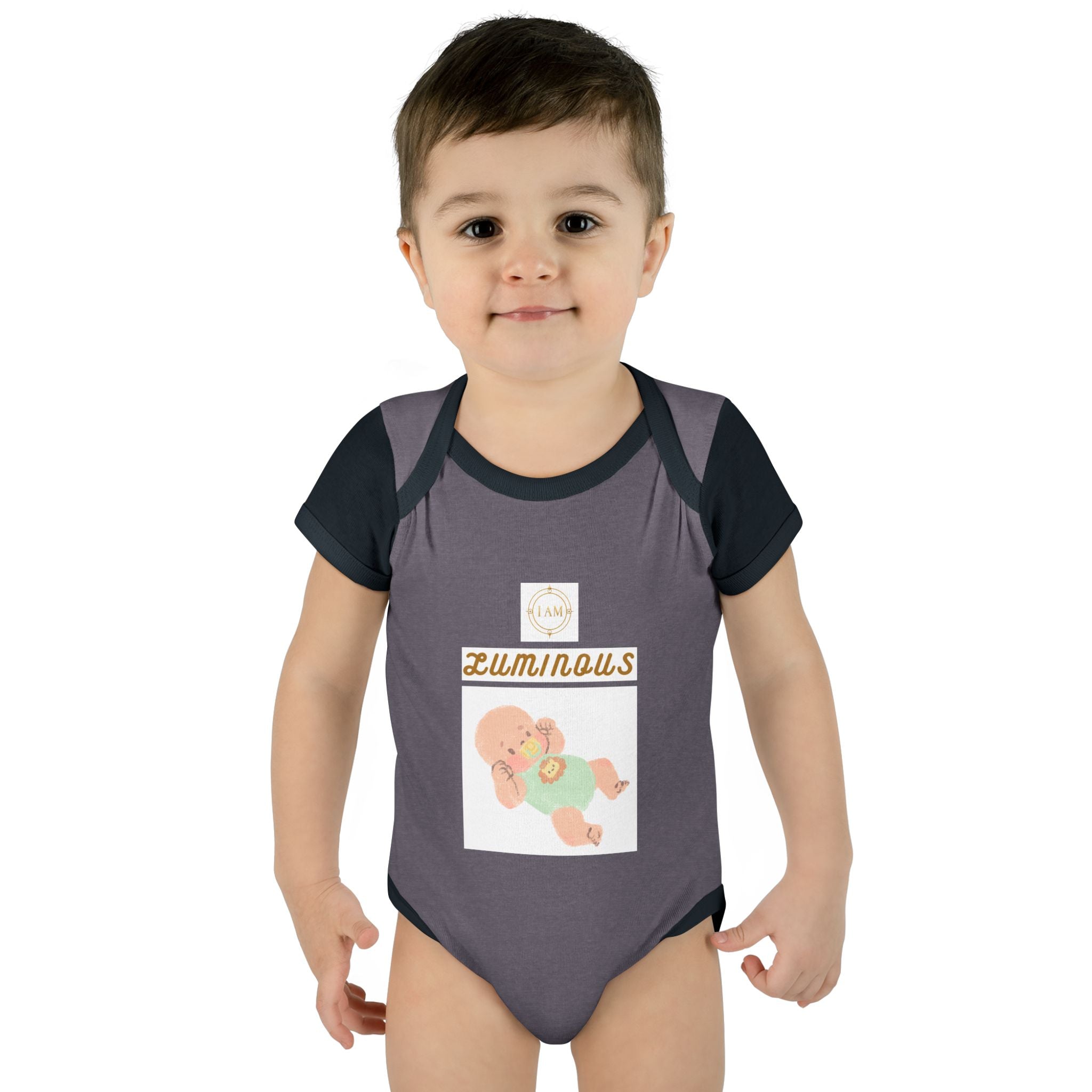 Luminous Baby Bodysuit — Cute Sleeping Infant Graphic Onesie
