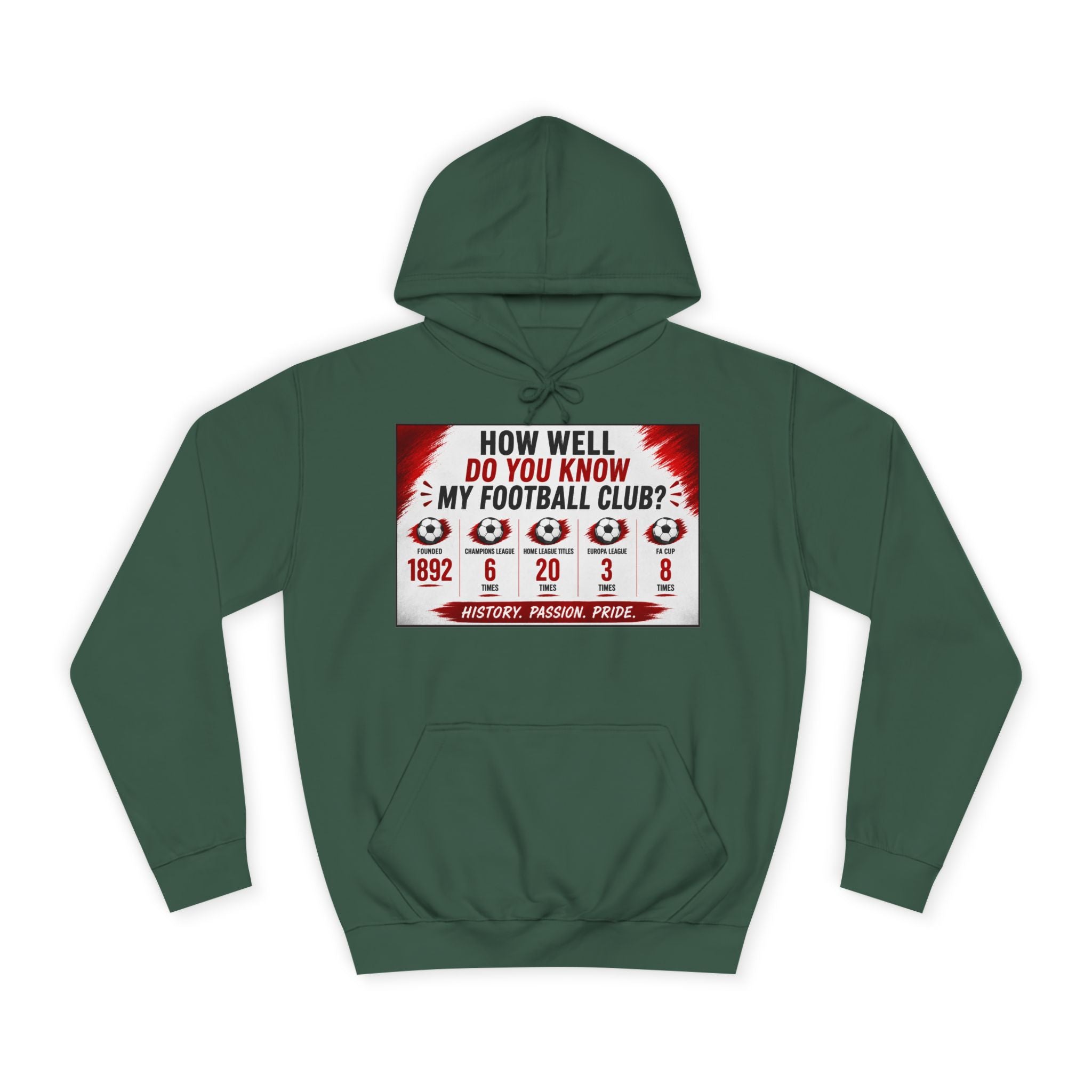 College Football Hoodie — "How Well Do You Know My Football Club?" Quiz Design