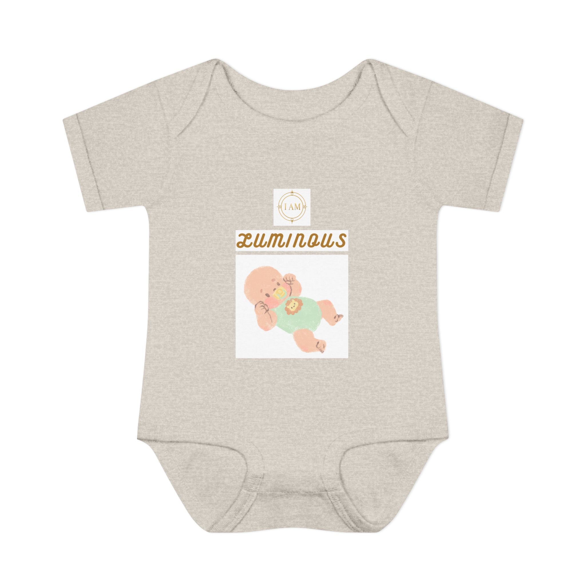 Luminous Baby Bodysuit — Cute Sleeping Infant Graphic Onesie