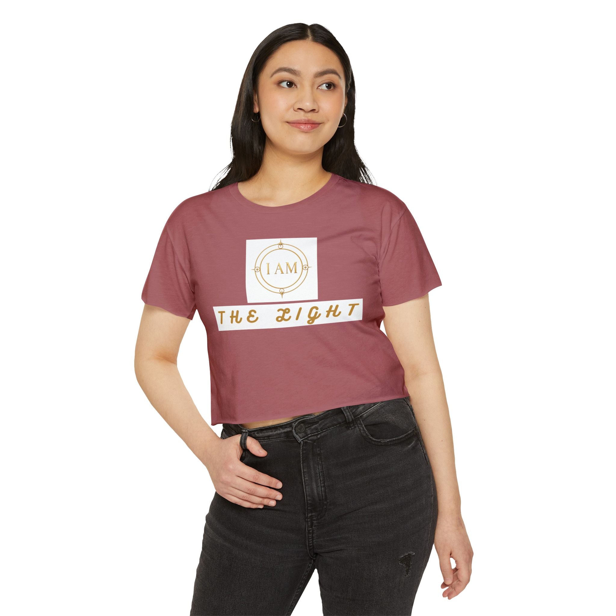 Ladies  Cropped T-shirt Top — Women's Spiritual Festival Tee