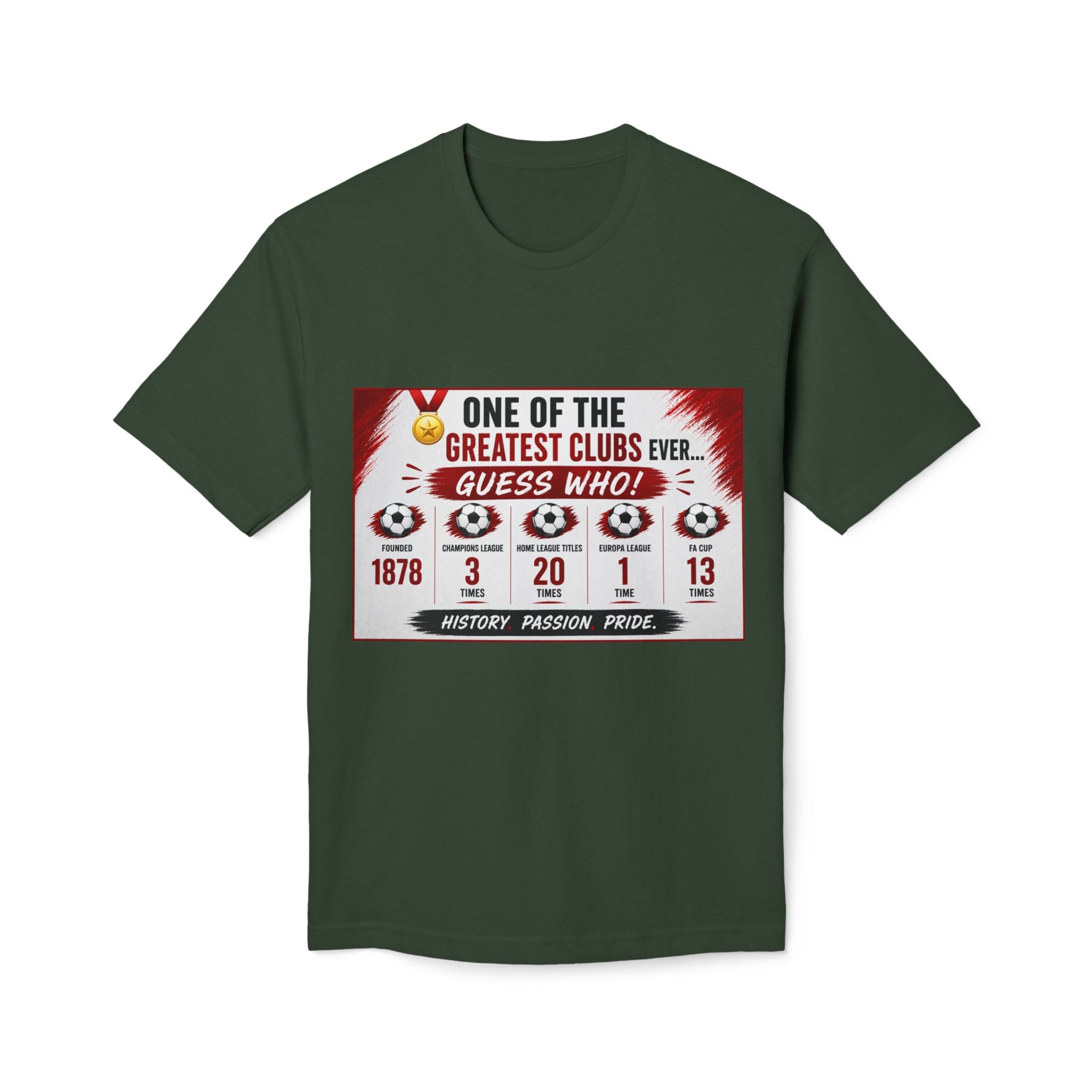 Soccer Club Stats Graphic T-Shirt – "One of the Greatest Clubs Ever" Fan Tee