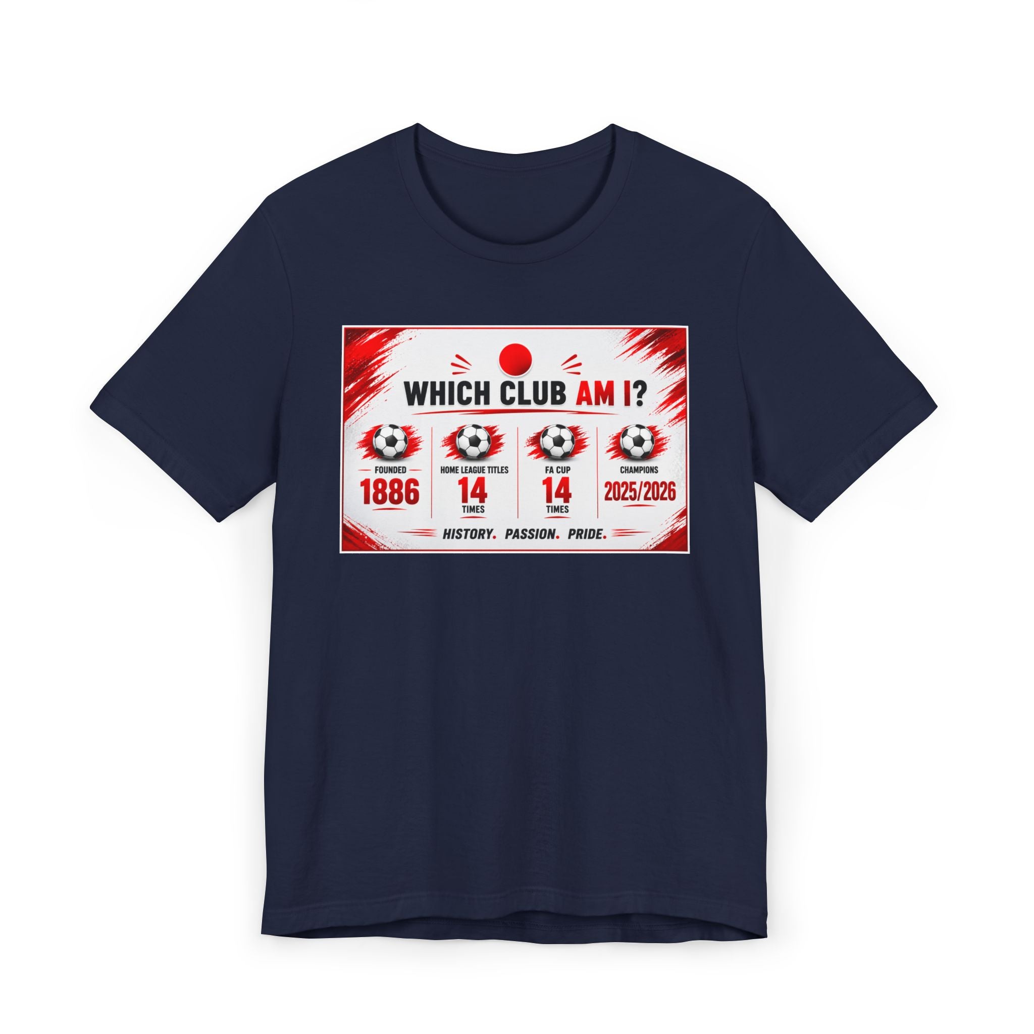 Which Club Am I? Soccer Trivia T-Shirt — Football Fan Quiz Tee