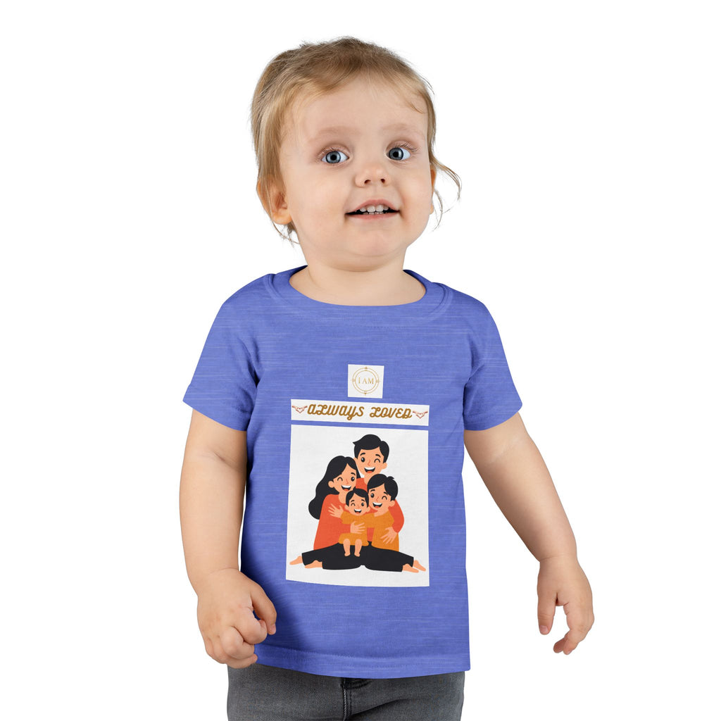 Toddler T-Shirt - "Always Loved" Cute Retro Heart Kids Tee