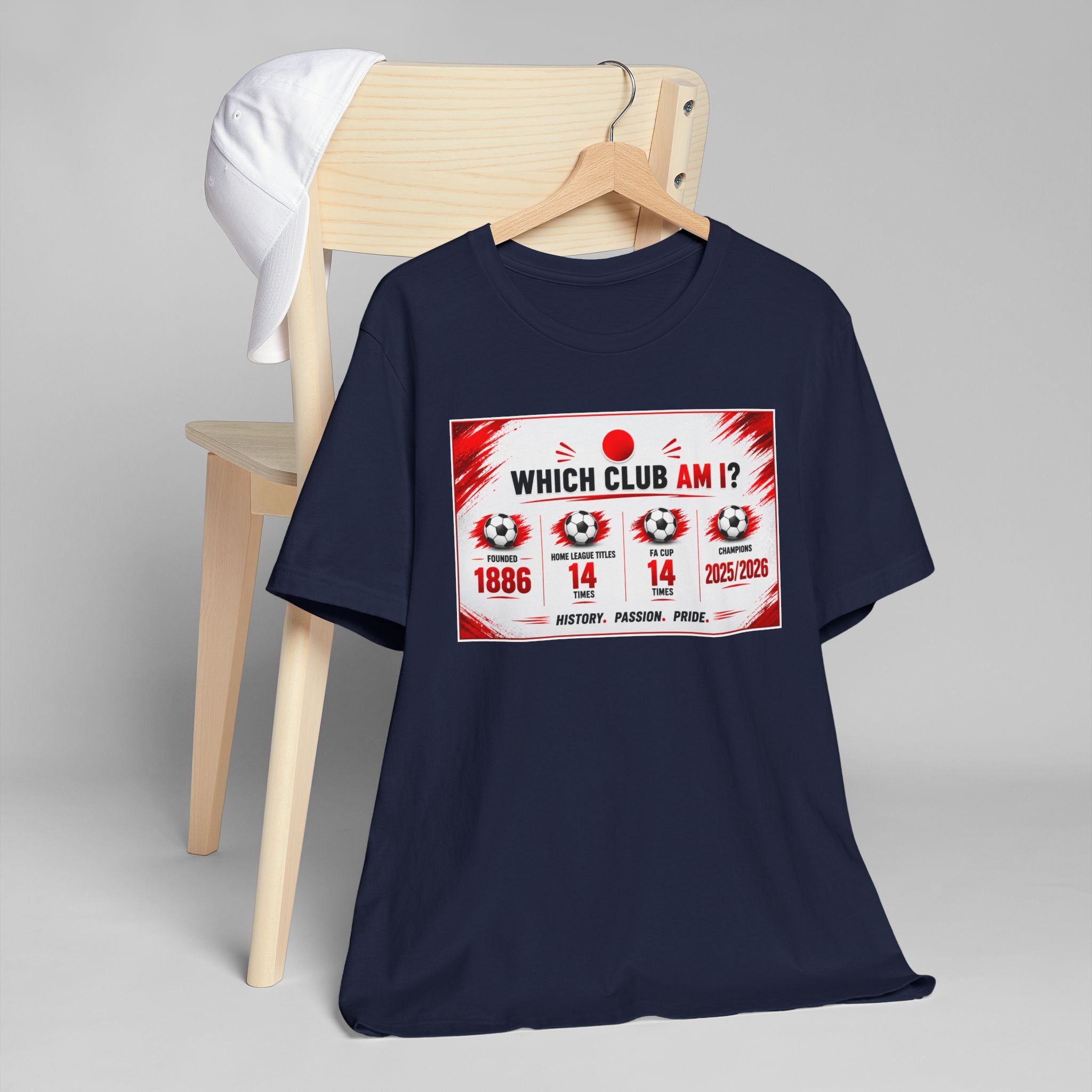 Which Club Am I? Soccer Trivia T-Shirt — Football Fan Quiz Tee