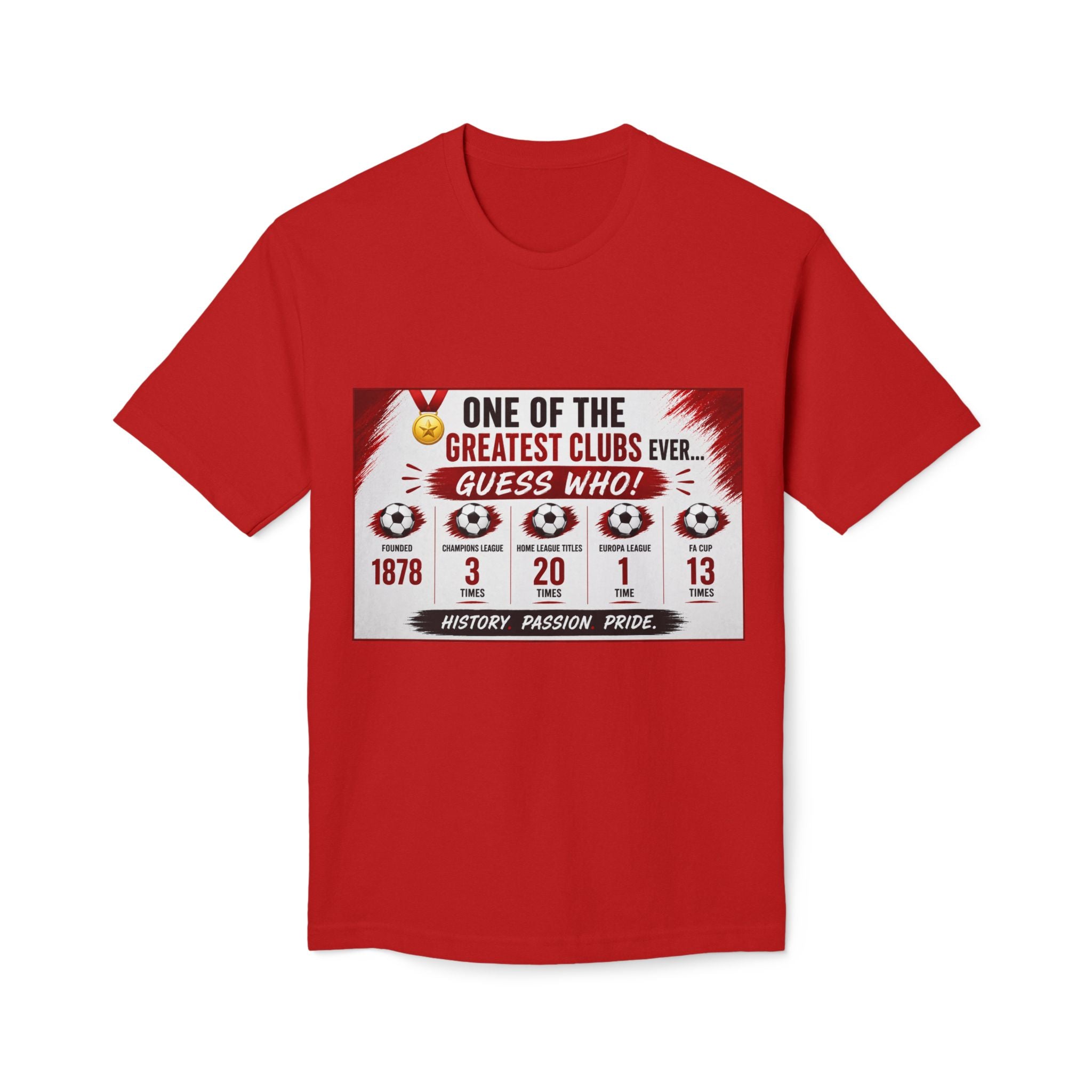 Soccer Club Stats Graphic T-Shirt – "One of the Greatest Clubs Ever" Fan Tee