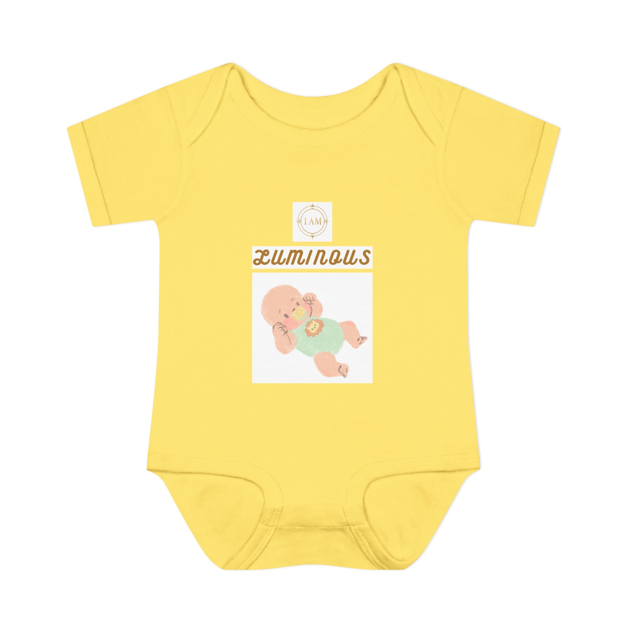Luminous Baby Bodysuit — Cute Sleeping Infant Graphic Onesie