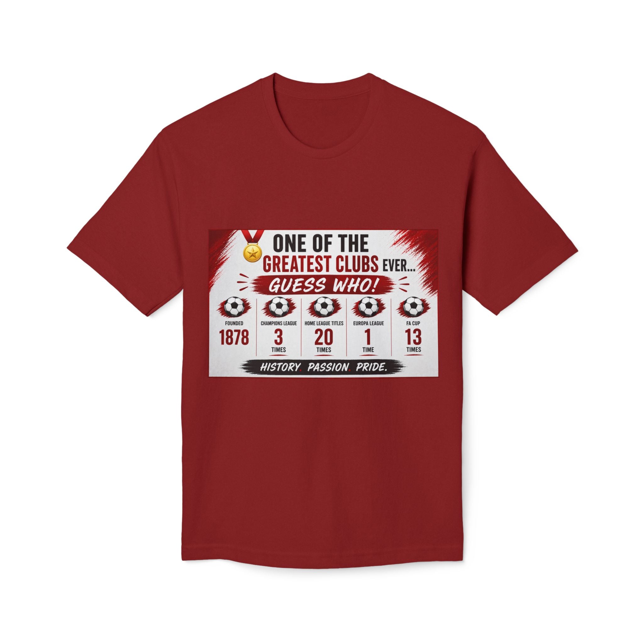Soccer Club Stats Graphic T-Shirt – "One of the Greatest Clubs Ever" Fan Tee