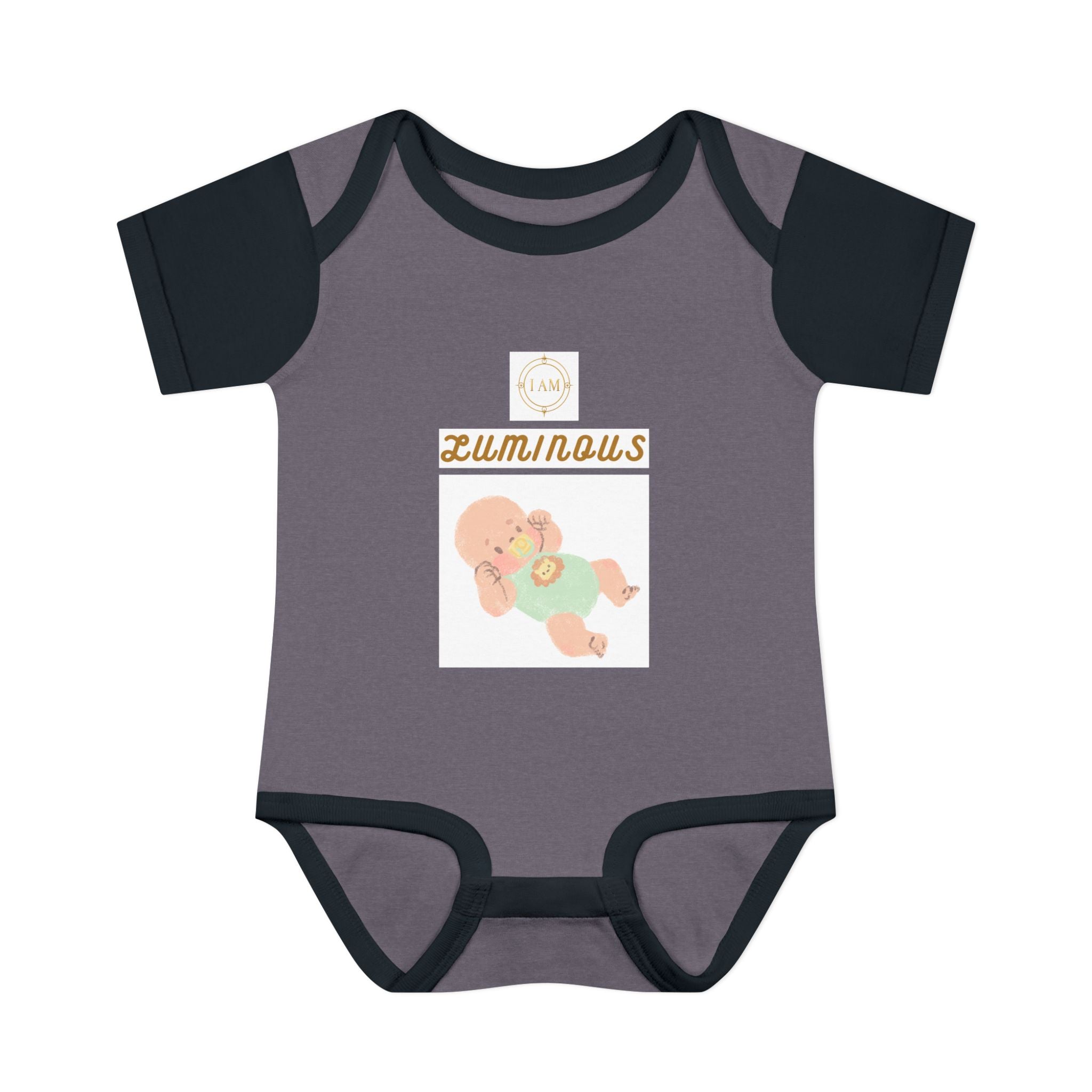 Luminous Baby Bodysuit — Cute Sleeping Infant Graphic Onesie