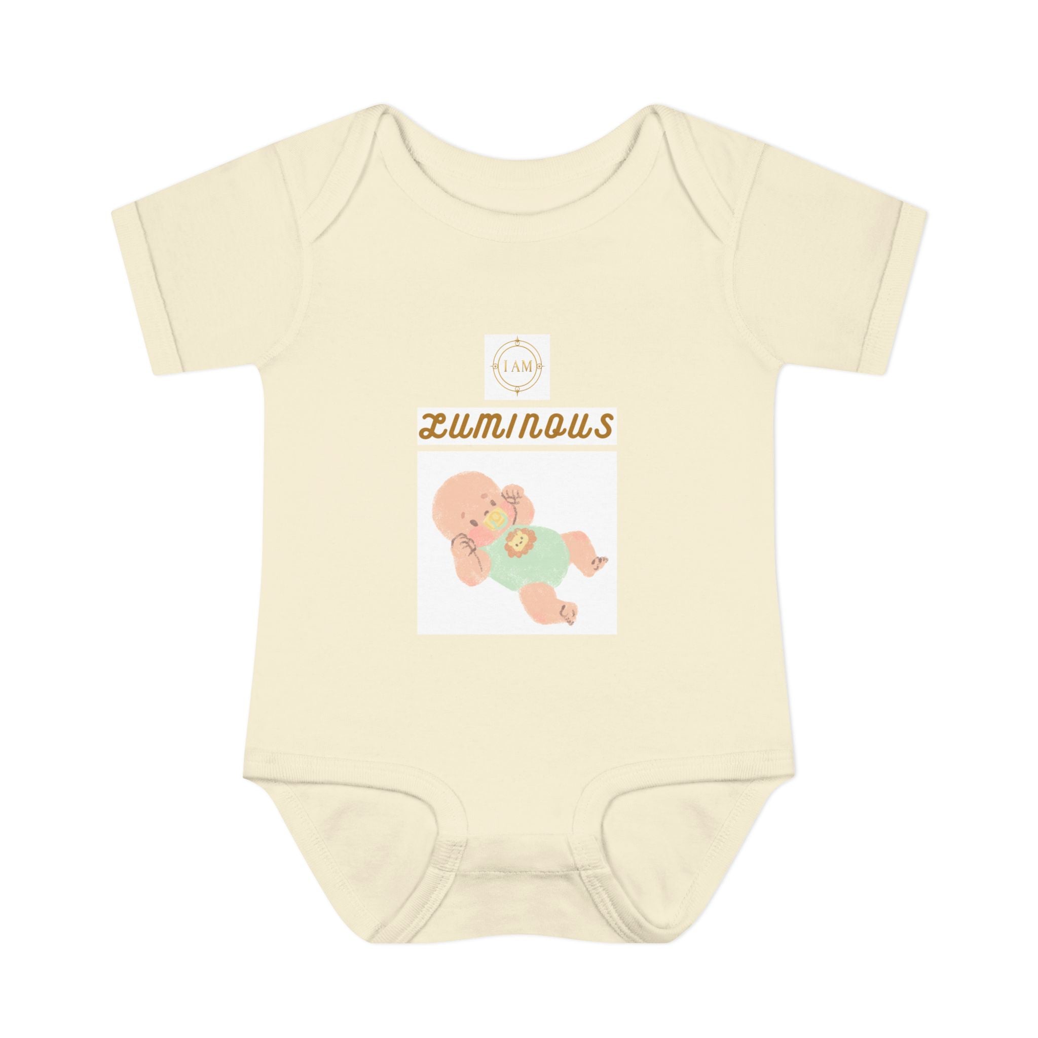 Luminous Baby Bodysuit — Cute Sleeping Infant Graphic Onesie