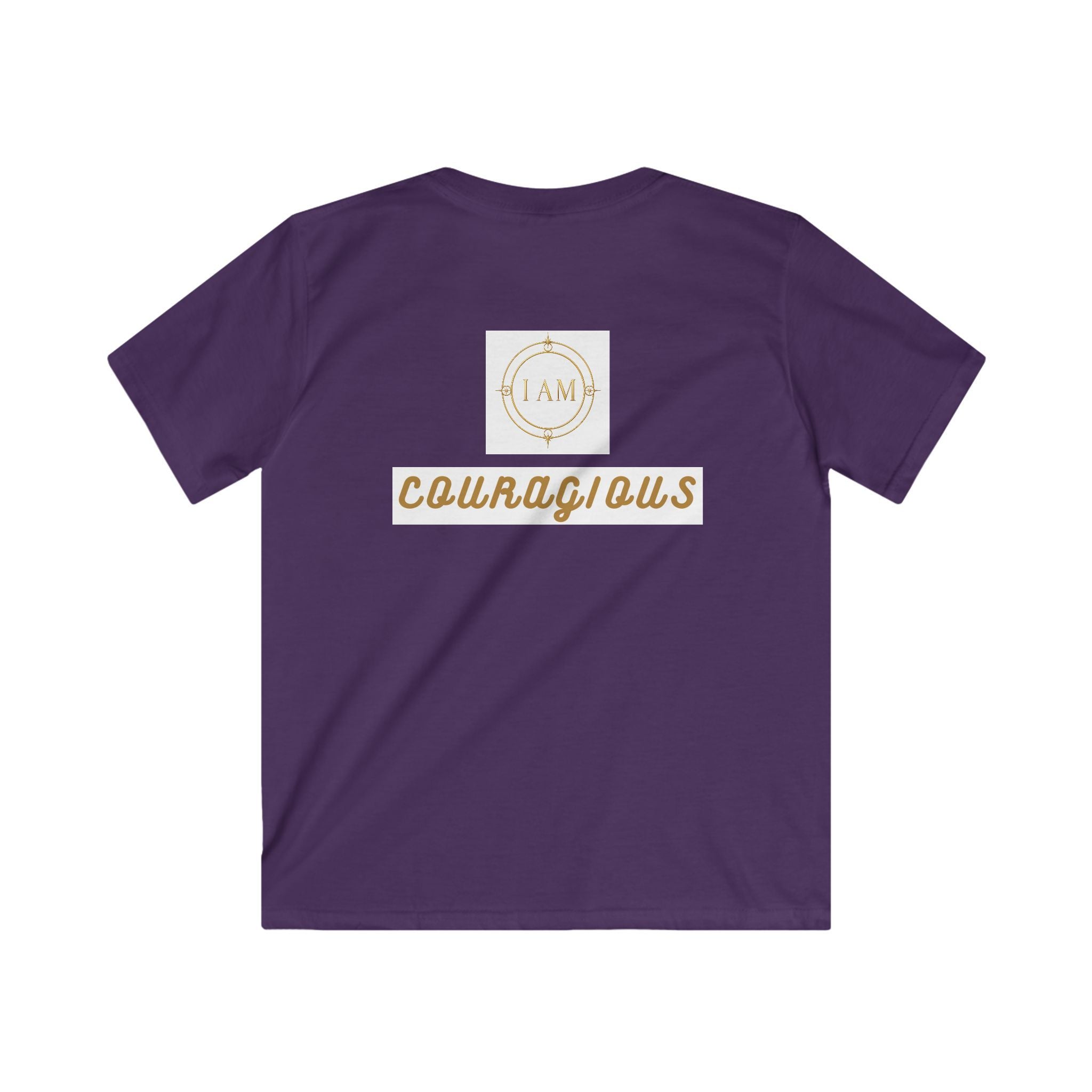 Kids Tee — Courageous Boy Graphic Shirt ("I Am Courageous")