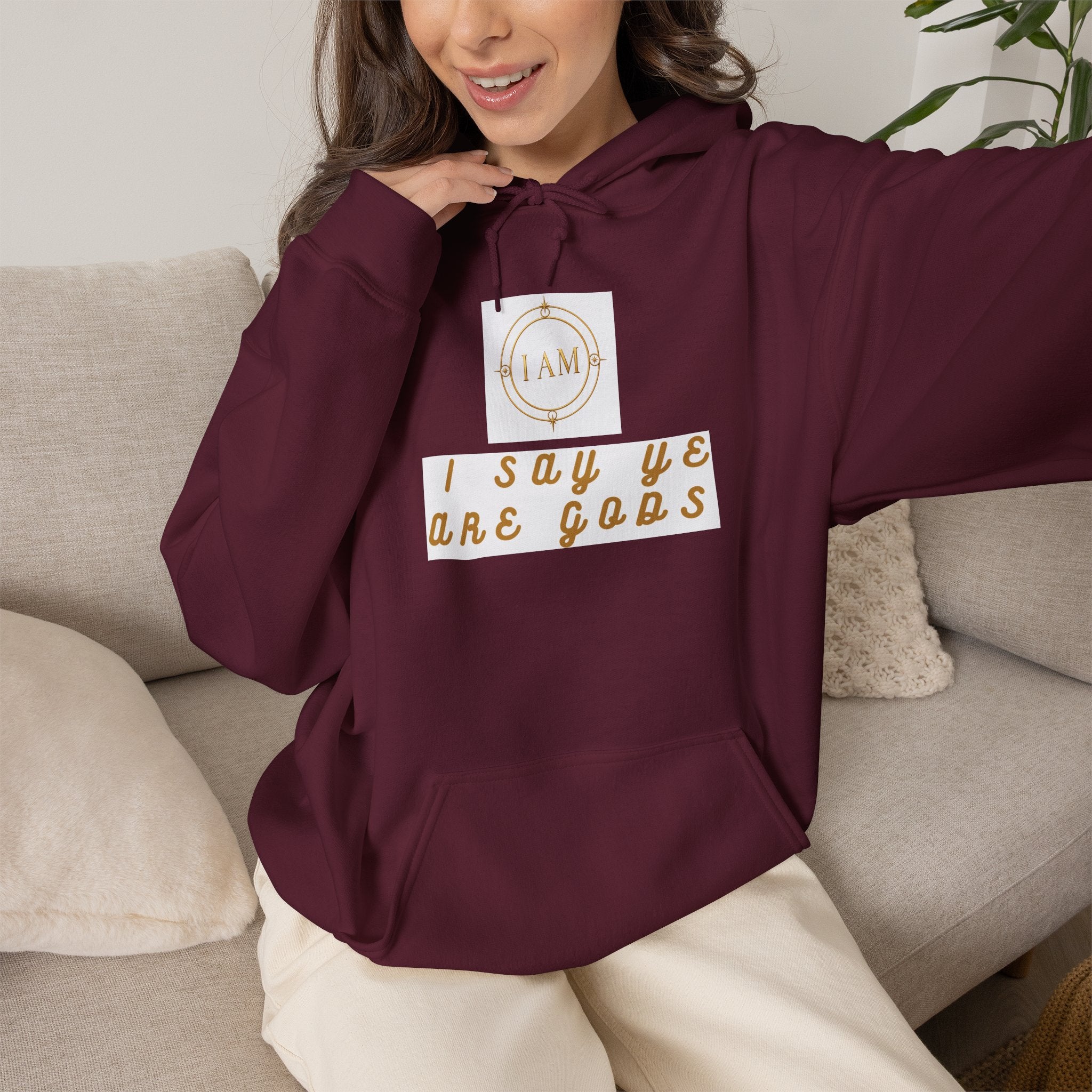 Midweight hooded Unisex sweatshirt