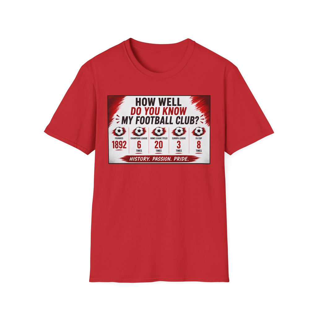 How Well Do You Know My Football Club? T-Shirt — Fan Trivia Graphic Tee
