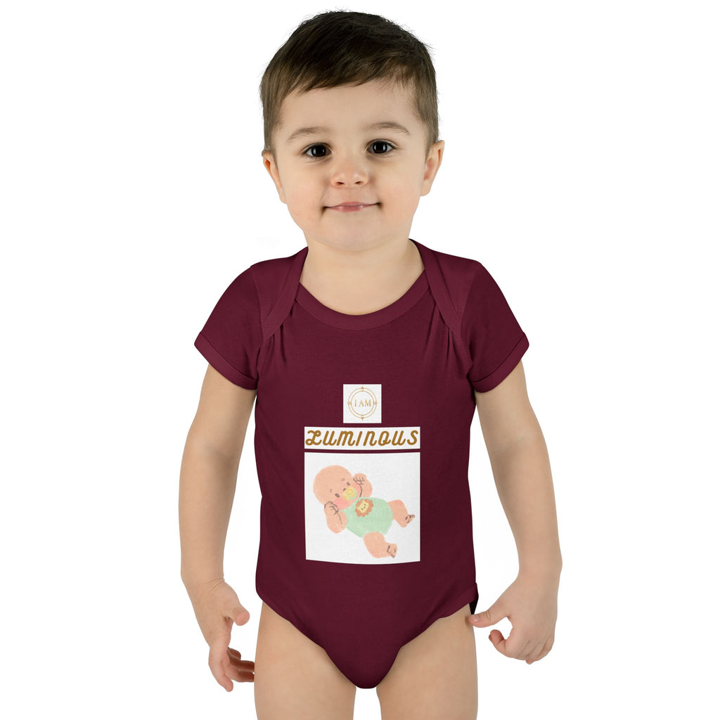 Luminous Baby Bodysuit — Cute Sleeping Infant Graphic Onesie