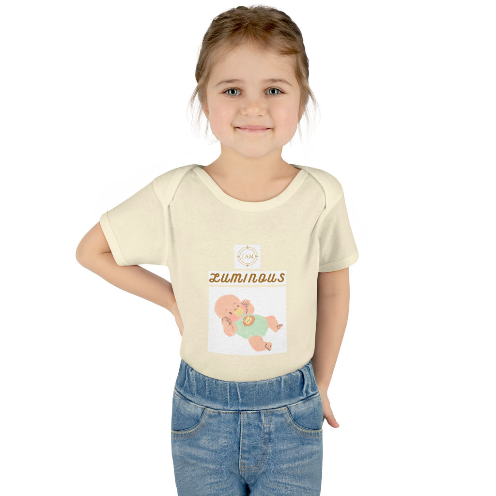 Luminous Baby Bodysuit — Cute Sleeping Infant Graphic Onesie