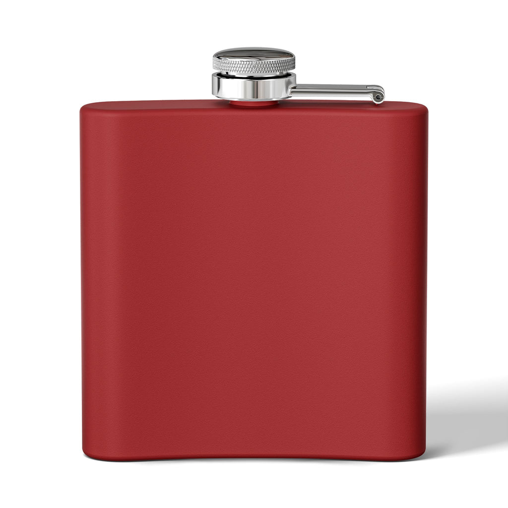 Flask — "I AM AT PEACE" Stainless Steel 6oz Hip Flask | Inspirational Calm Gift