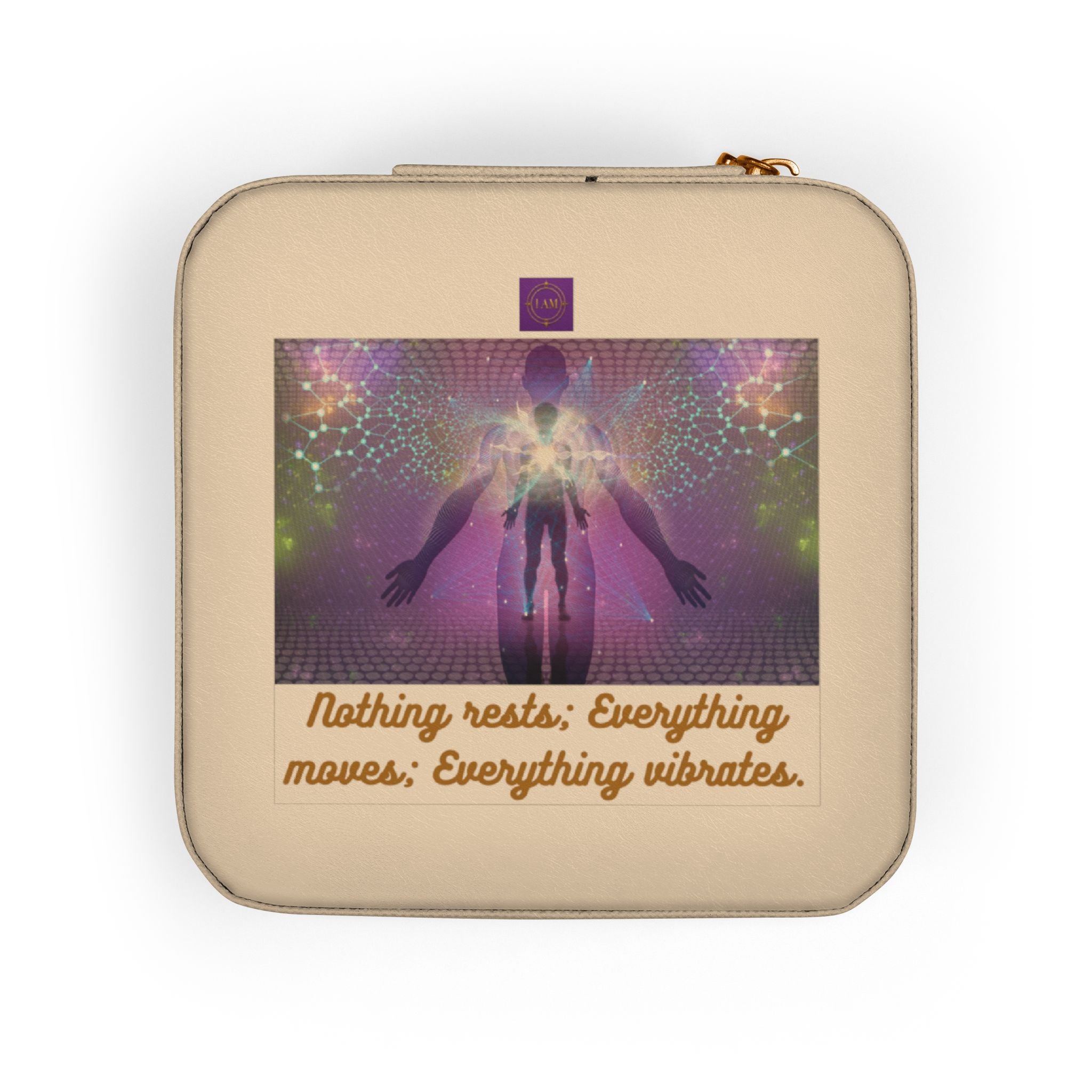 Compact Jewelry Travel Case — Portable Organizer with Ring Slots & Compartments ("Anything Ends Everything")