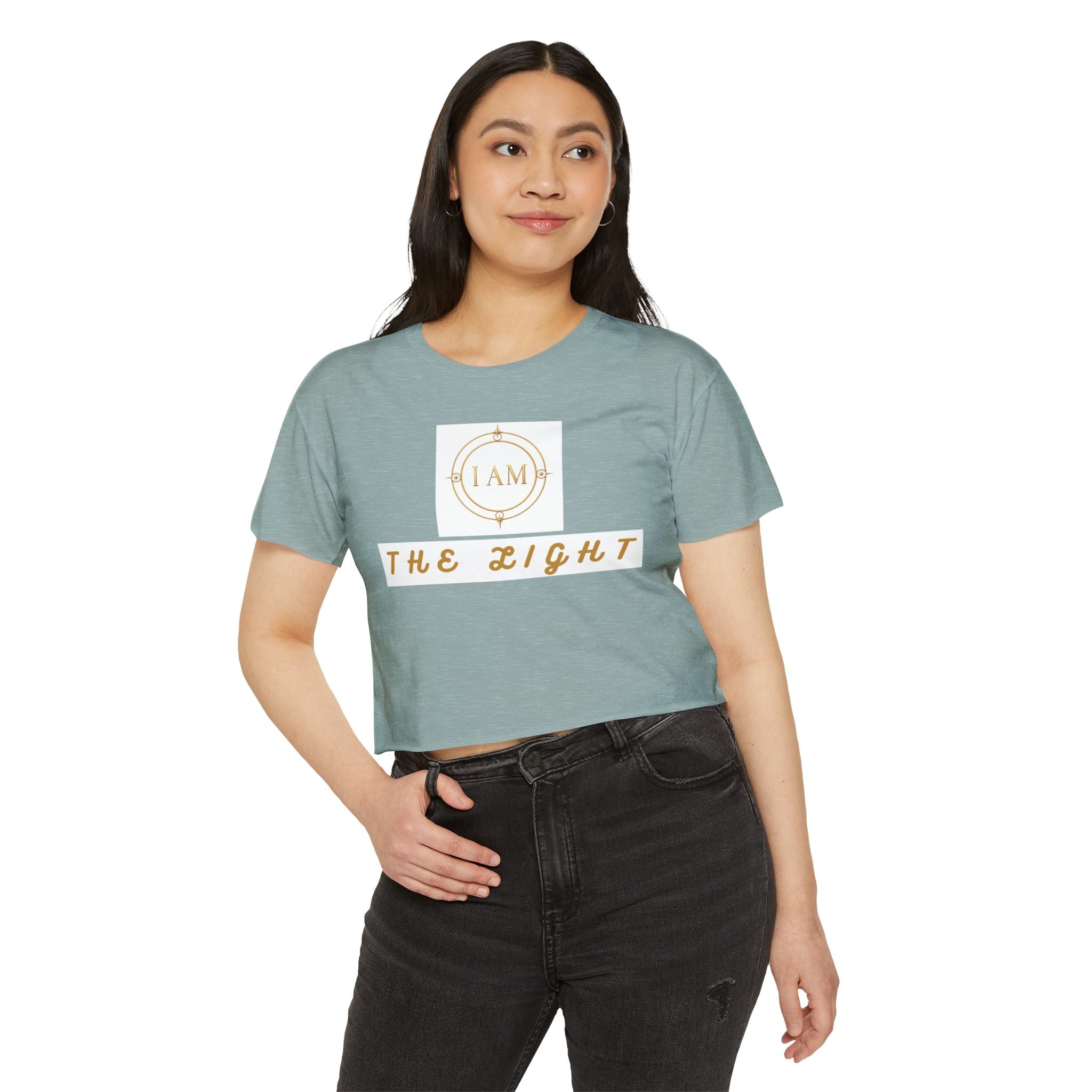 Ladies  Cropped T-shirt Top — Women's Spiritual Festival Tee