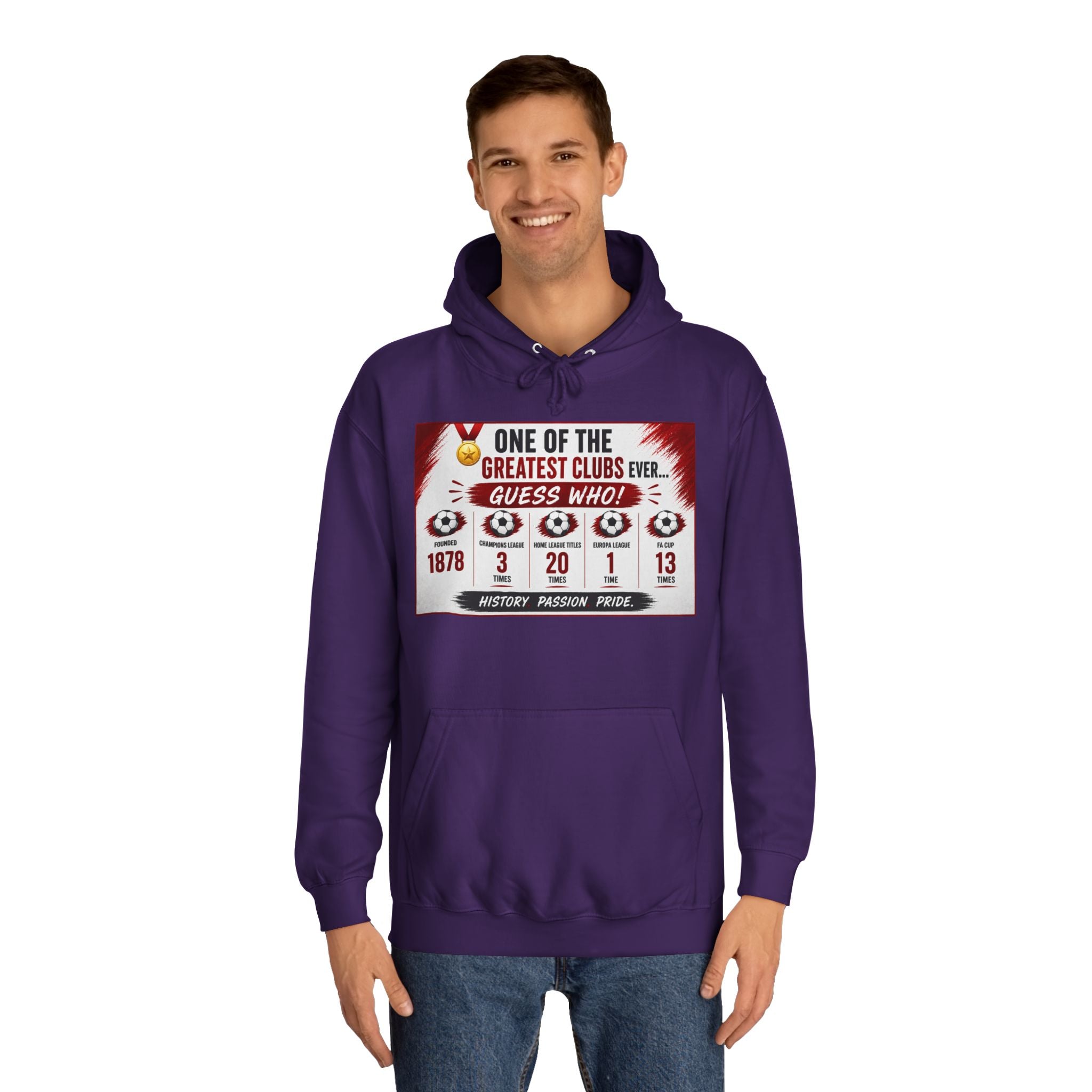 College Hoodie — "One of the Greatest Clubs Ever" Vintage Sports Graphic