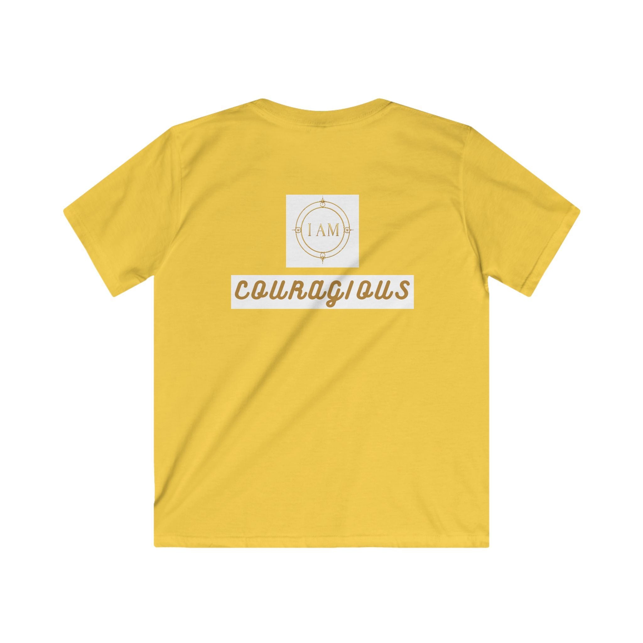 Kids Tee — Courageous Boy Graphic Shirt ("I Am Courageous")