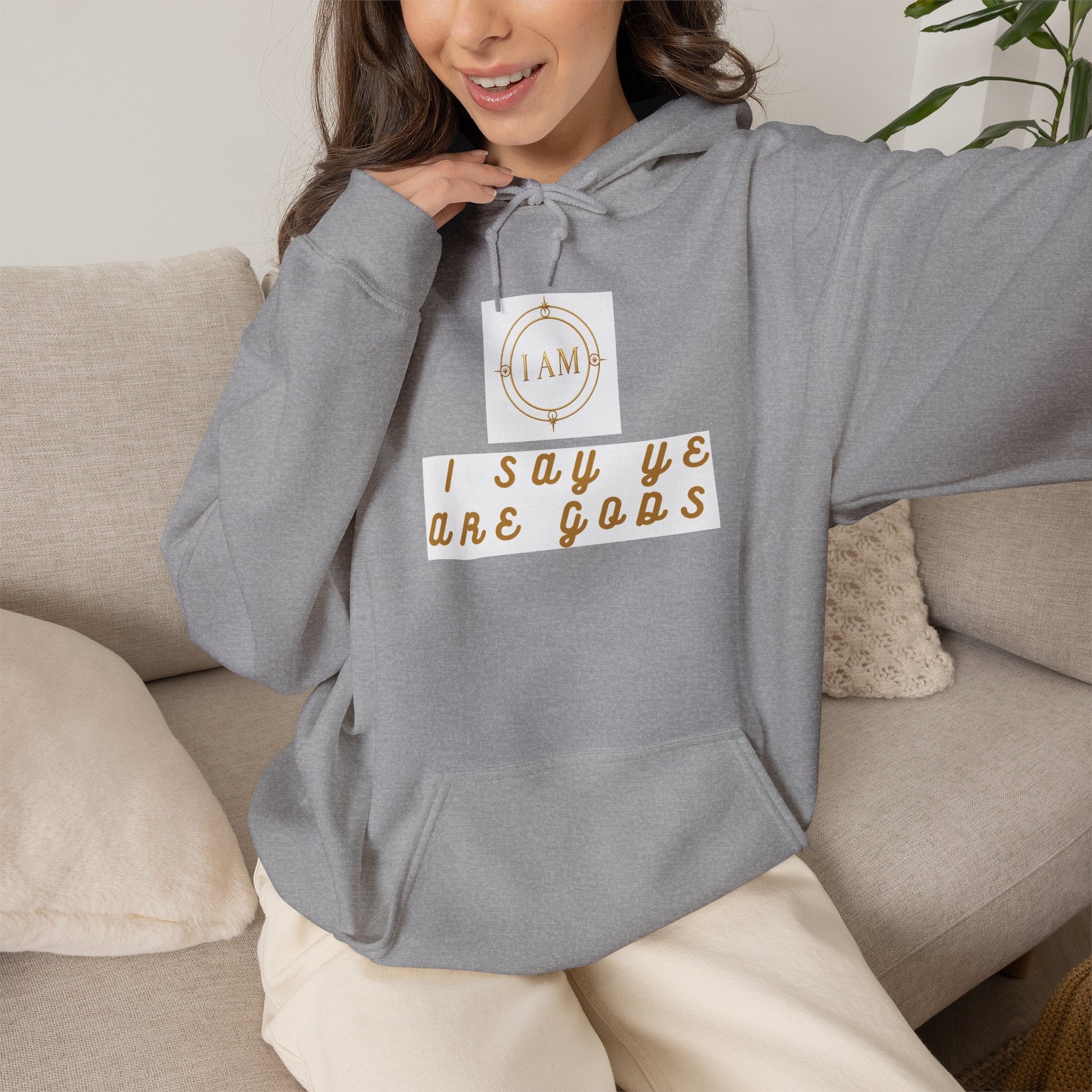 Midweight hooded Unisex sweatshirt