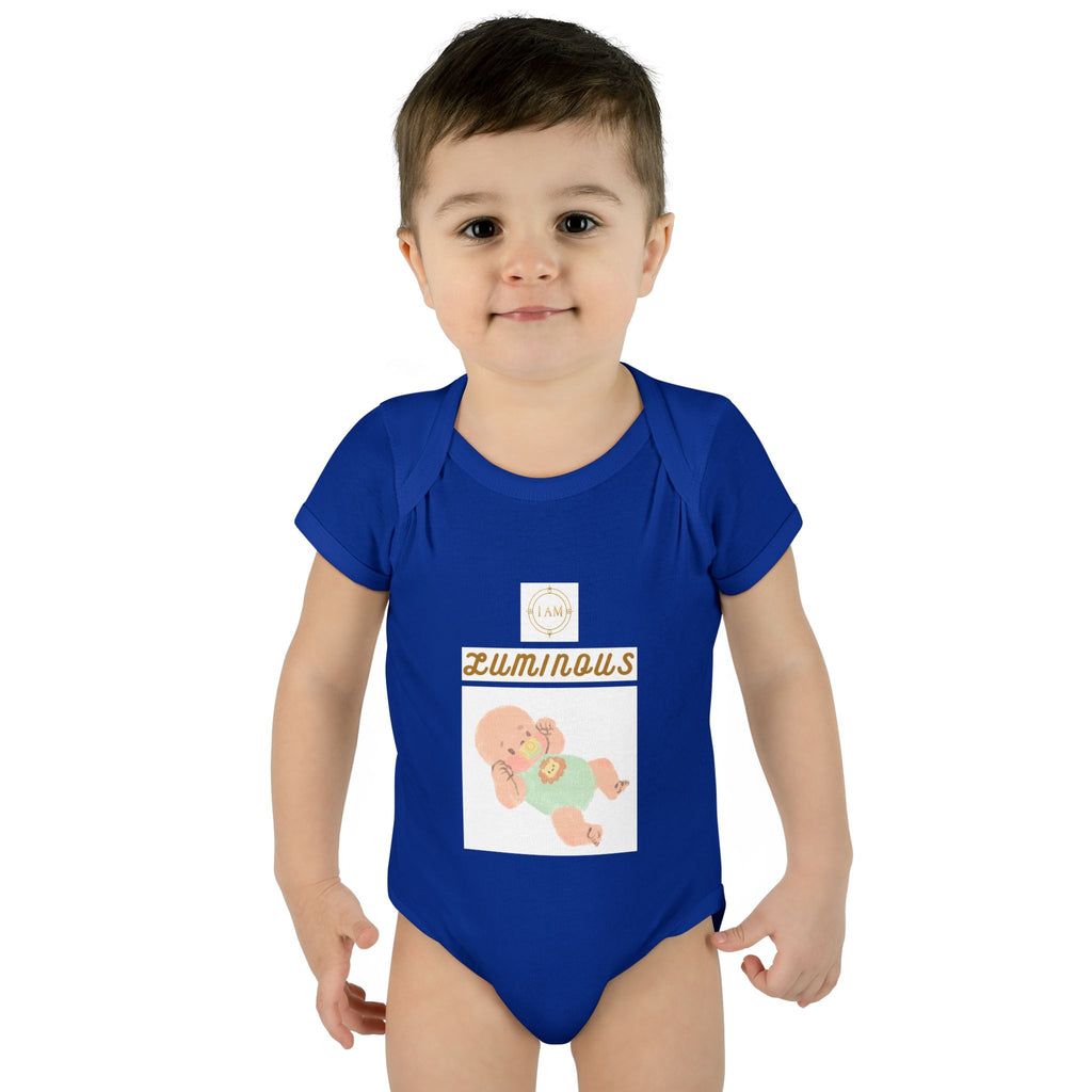 Luminous Baby Bodysuit — Cute Sleeping Infant Graphic Onesie