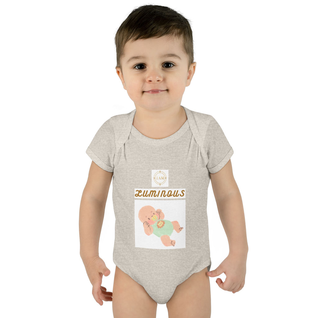Luminous Baby Bodysuit — Cute Sleeping Infant Graphic Onesie