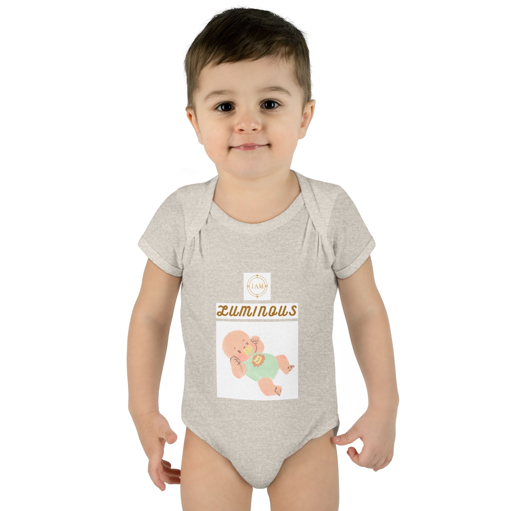 Luminous Baby Bodysuit — Cute Sleeping Infant Graphic Onesie
