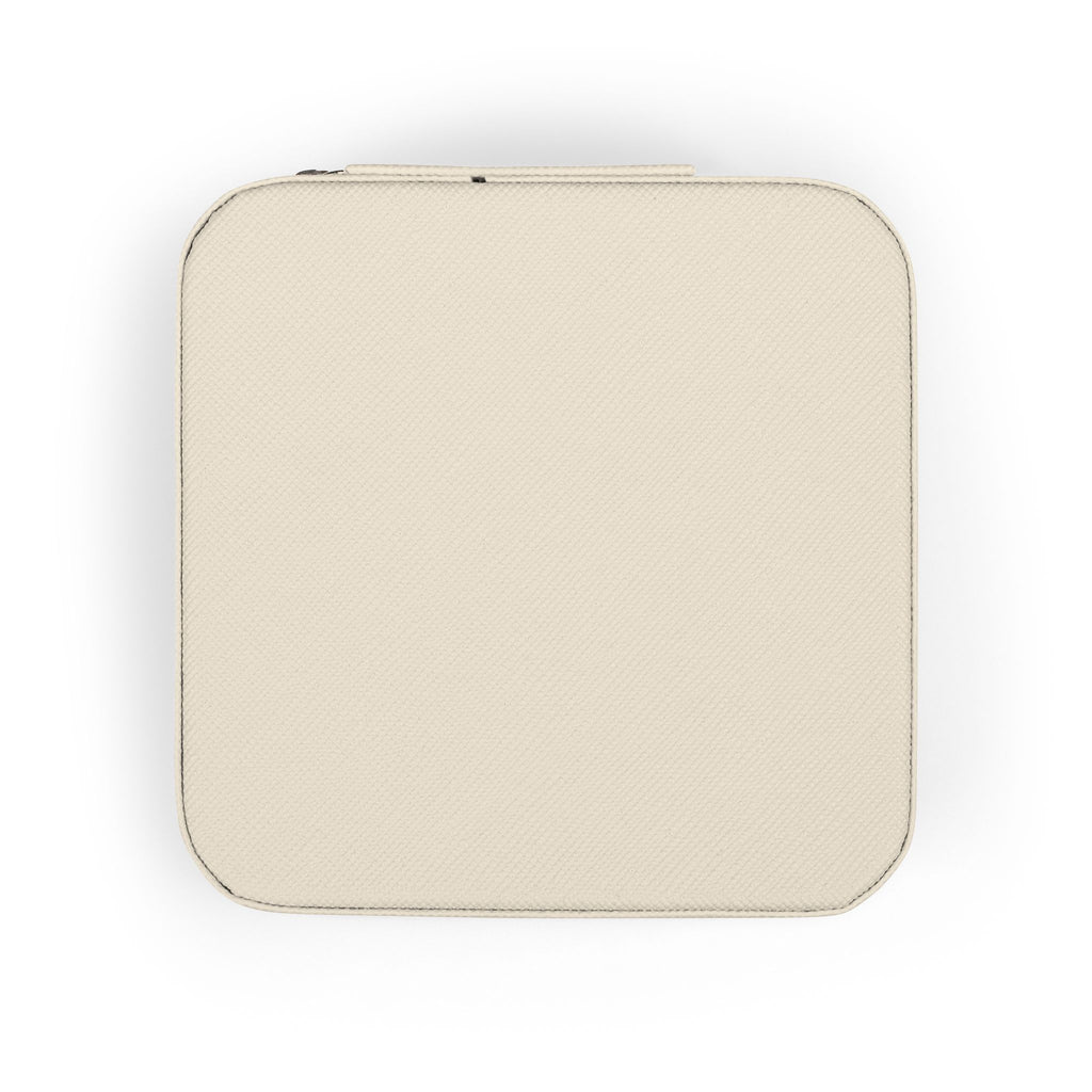 Compact Jewelry Travel Case — Portable Organizer with Ring Slots & Compartments ("Anything Ends Everything")