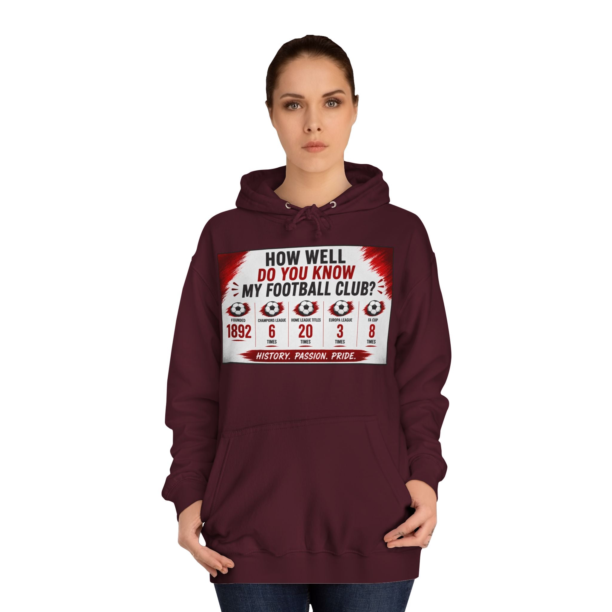 College Football Hoodie — "How Well Do You Know My Football Club?" Quiz Design