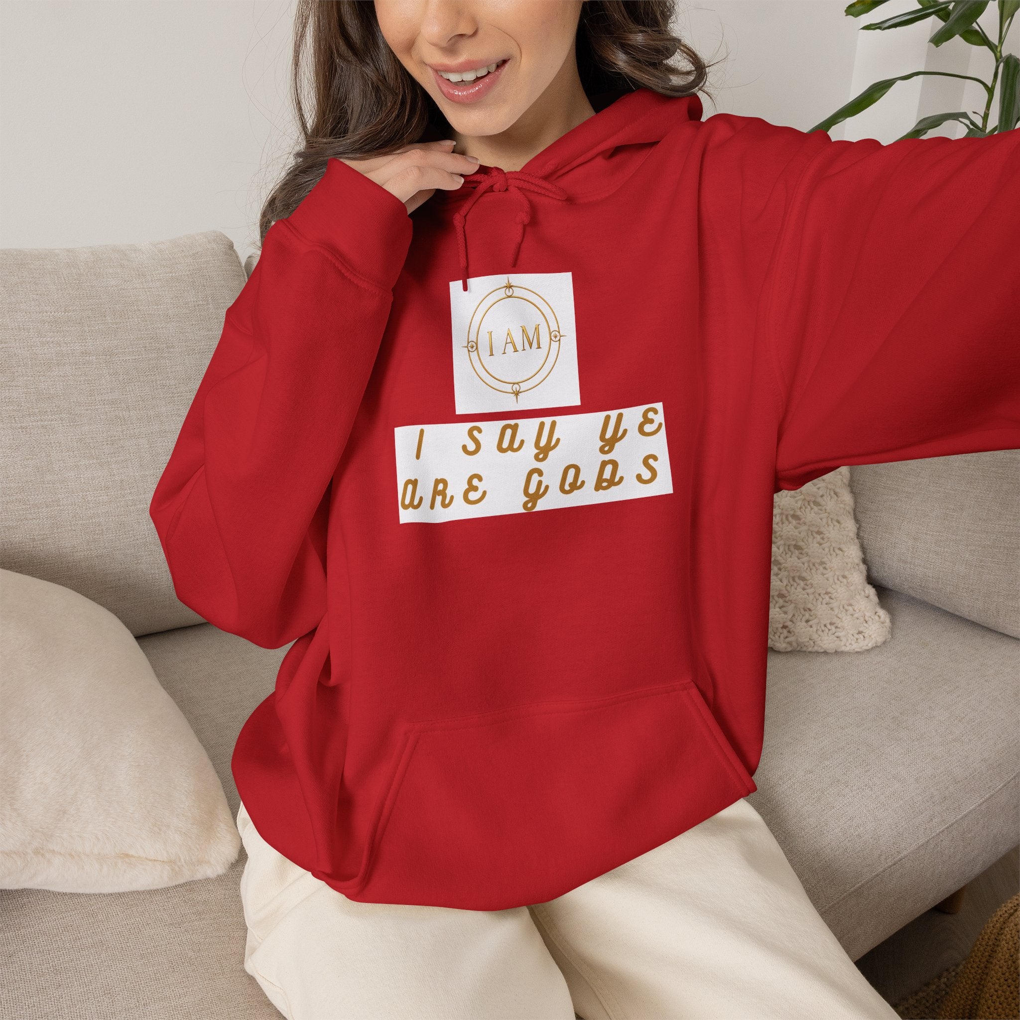 Midweight hooded Unisex sweatshirt