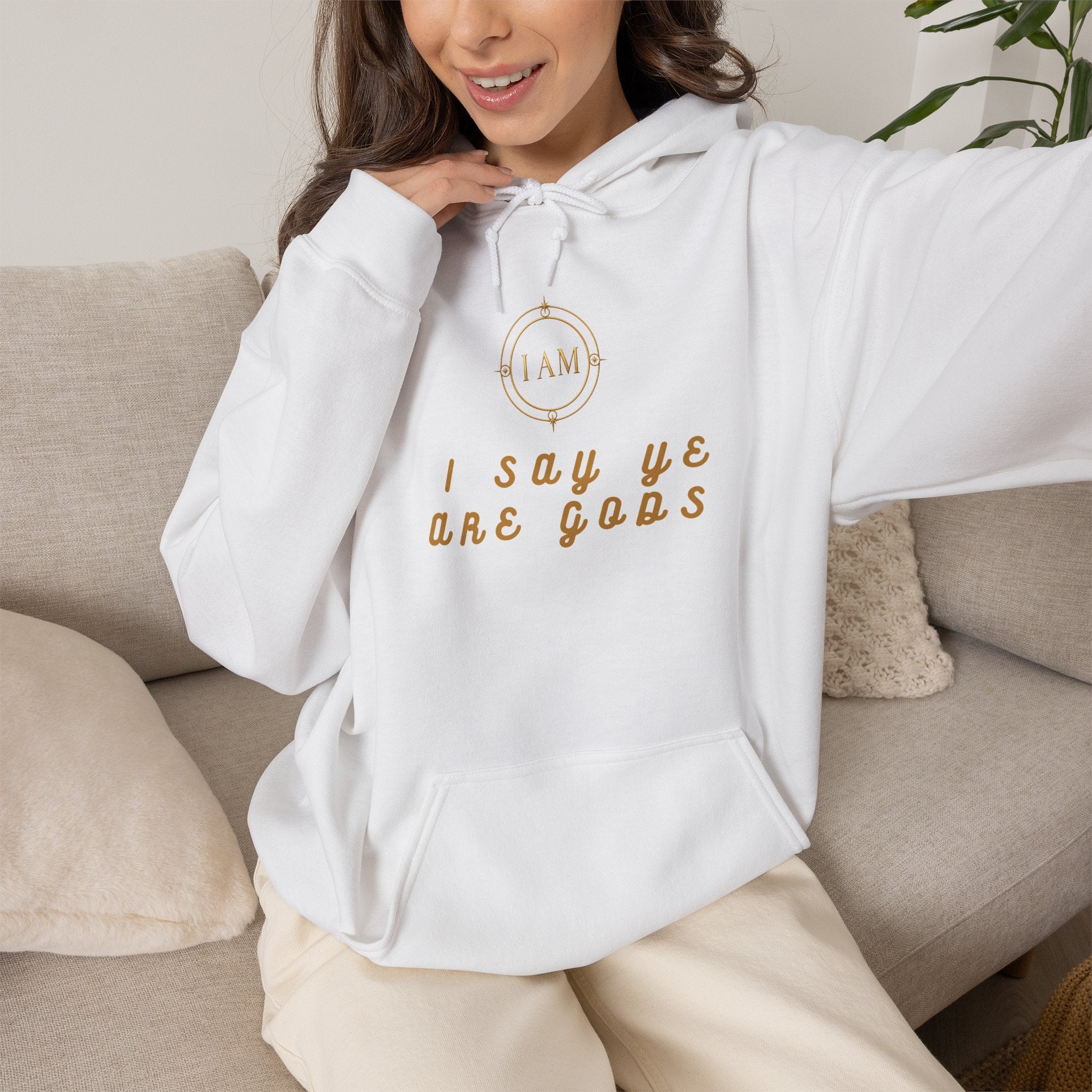 Midweight hooded Unisex sweatshirt